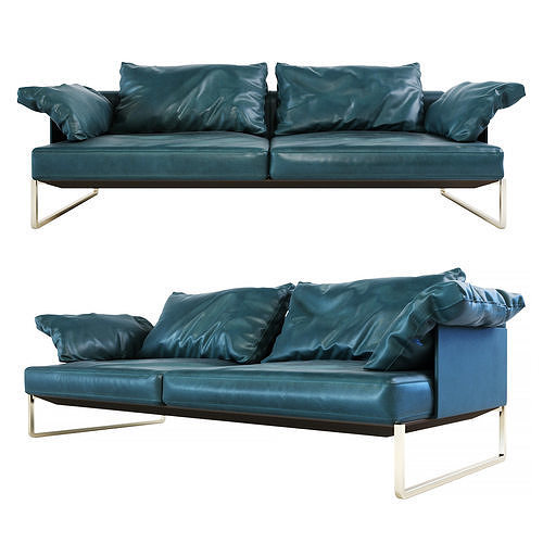 Arlon Desiree sofa and five variations of pillows 3D model