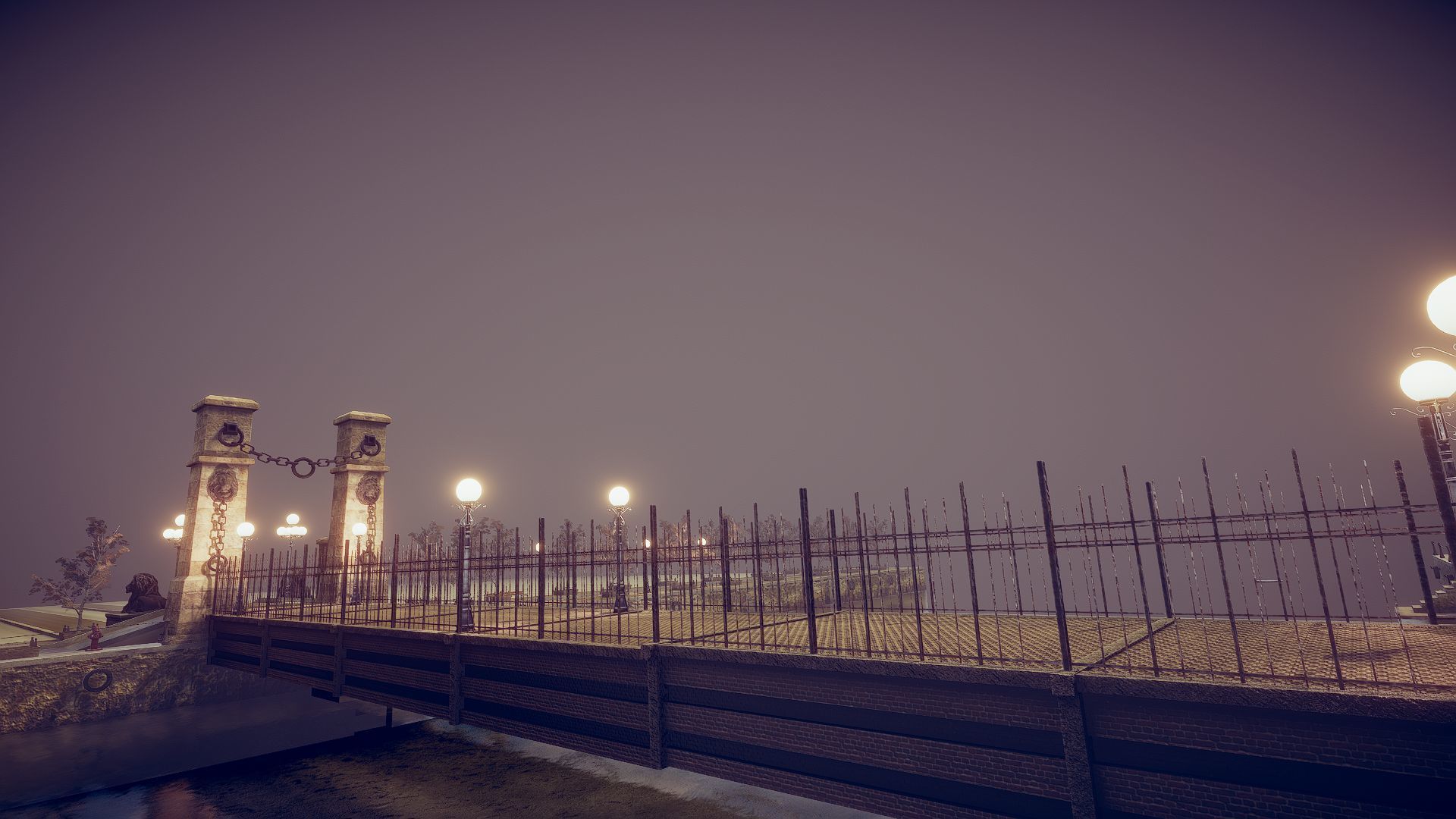 Lion Bridge Low-poly 3D model_9