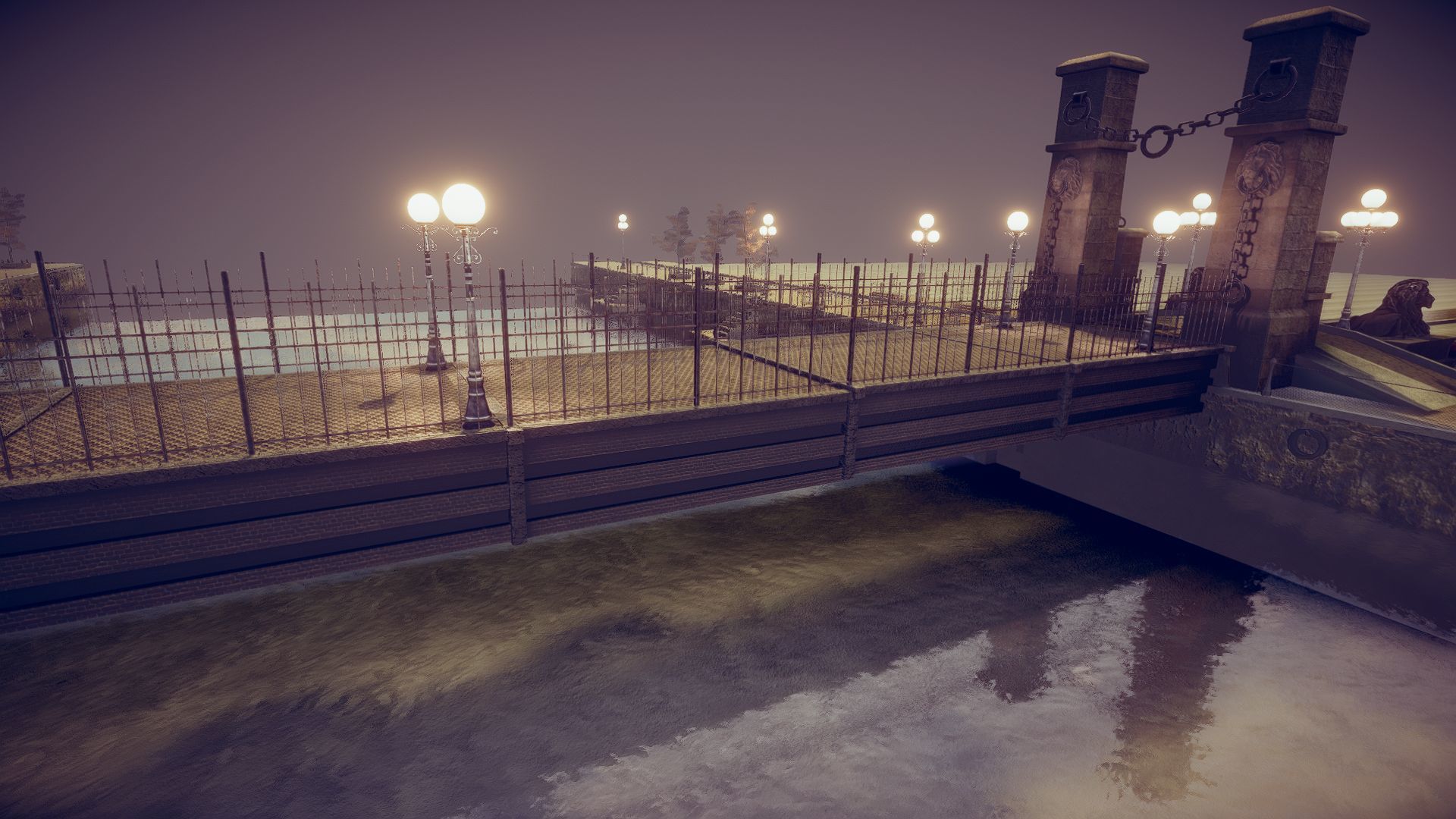 Lion Bridge Low-poly 3D model_3