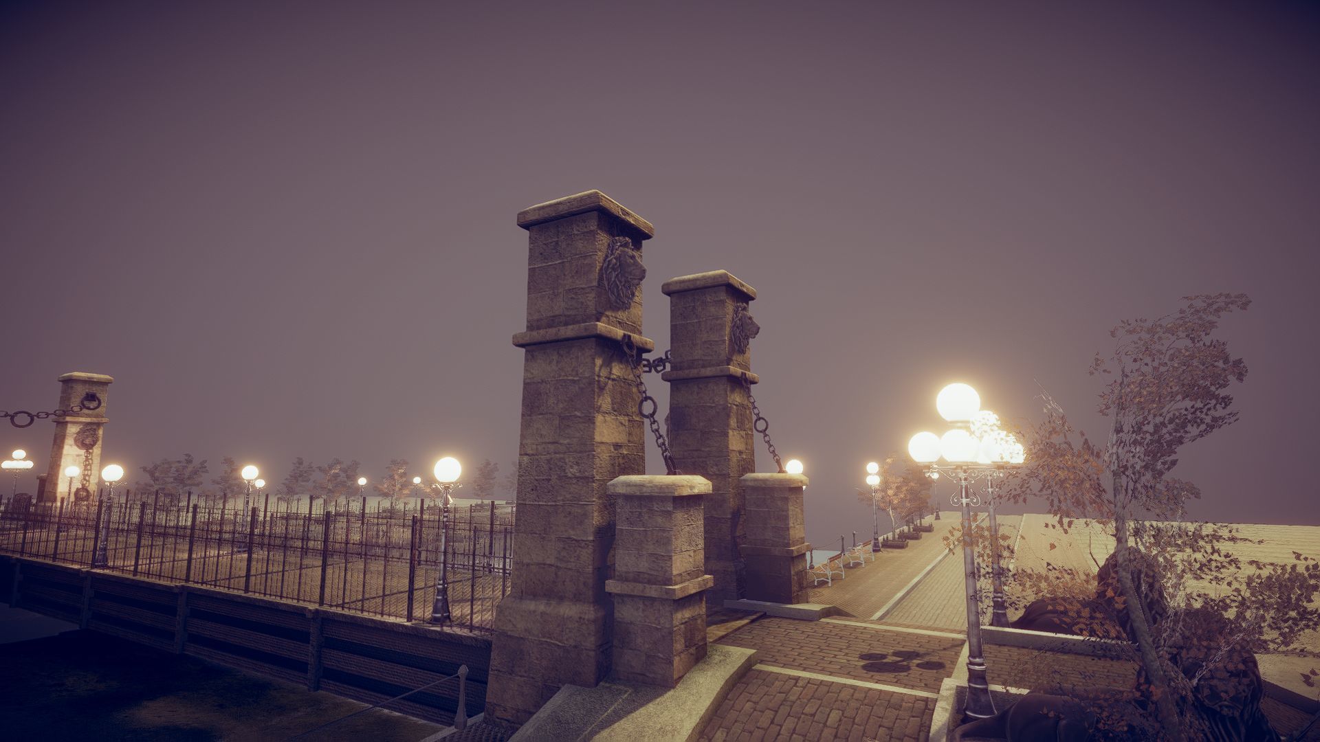 Lion Bridge Low-poly 3D model_12