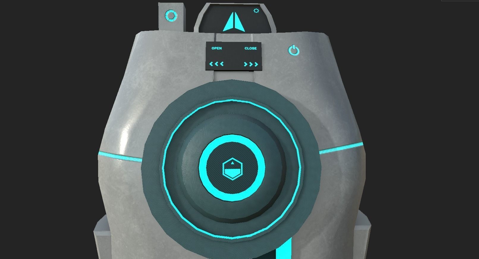 Sci-Fi Backpack 02 - Character Design Fiction Low-poly 3D model_9