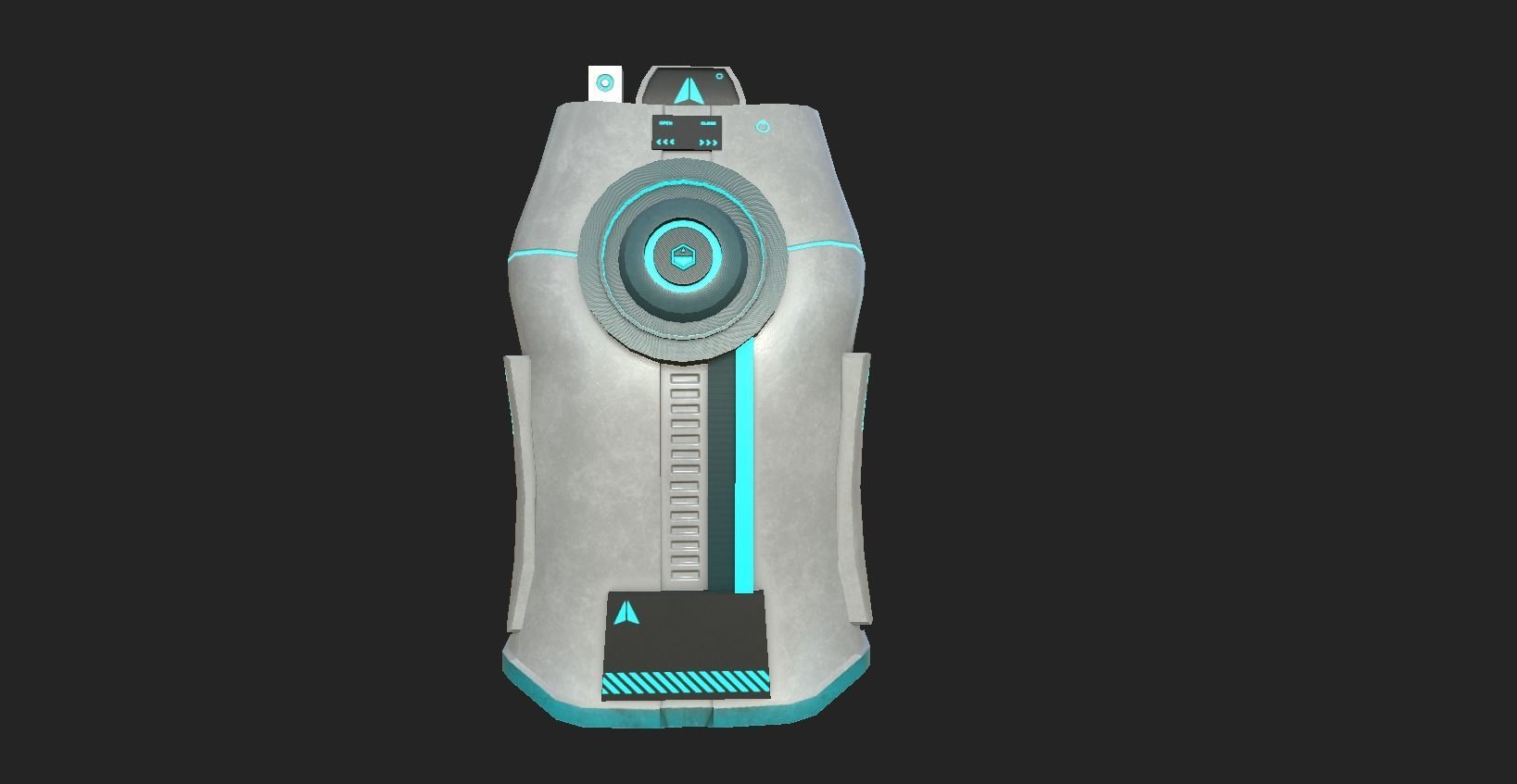 Sci-Fi Backpack 02 - Character Design Fiction Low-poly 3D model_11