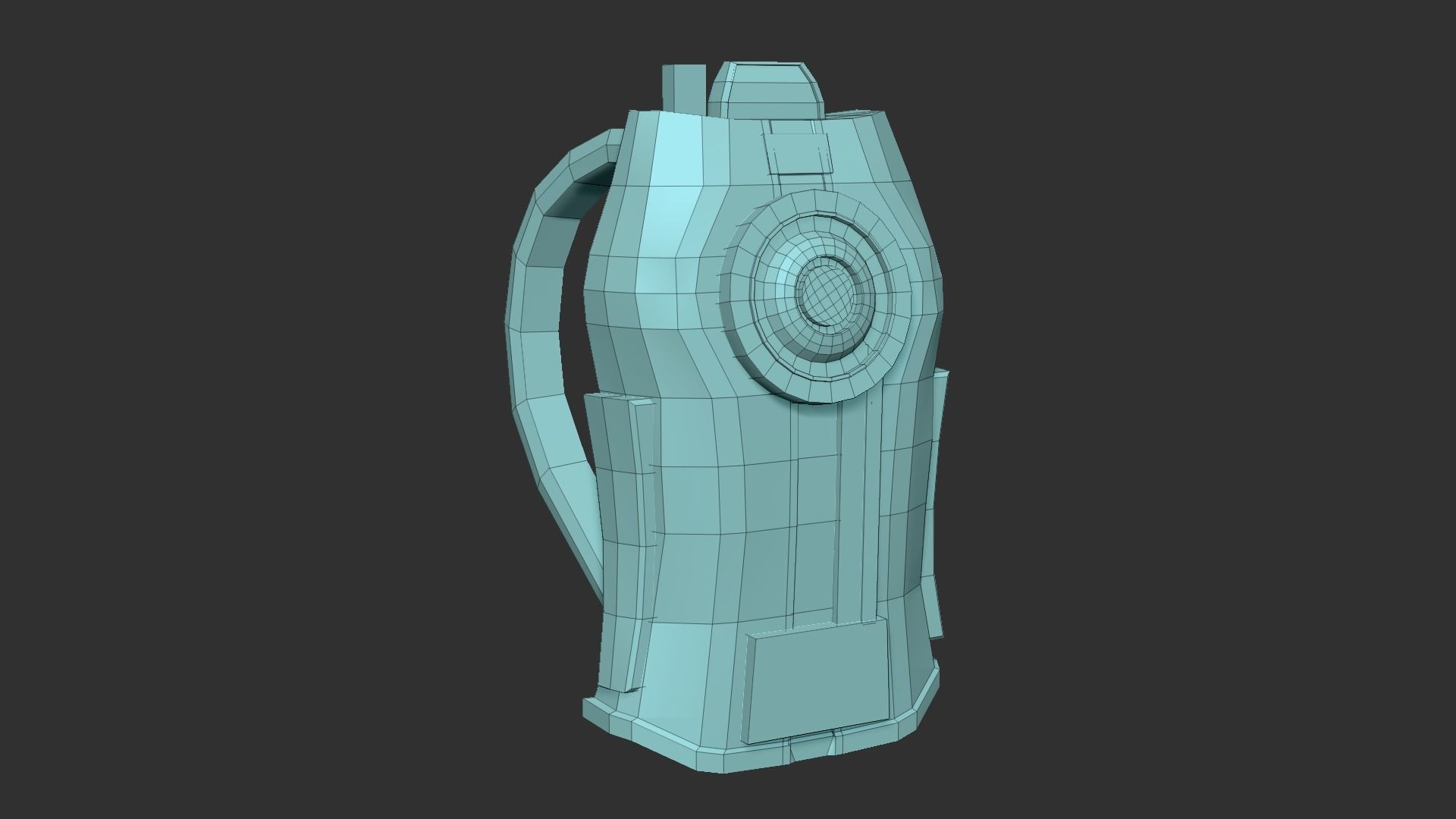Sci-Fi Backpack 02 - Character Design Fiction Low-poly 3D model_13