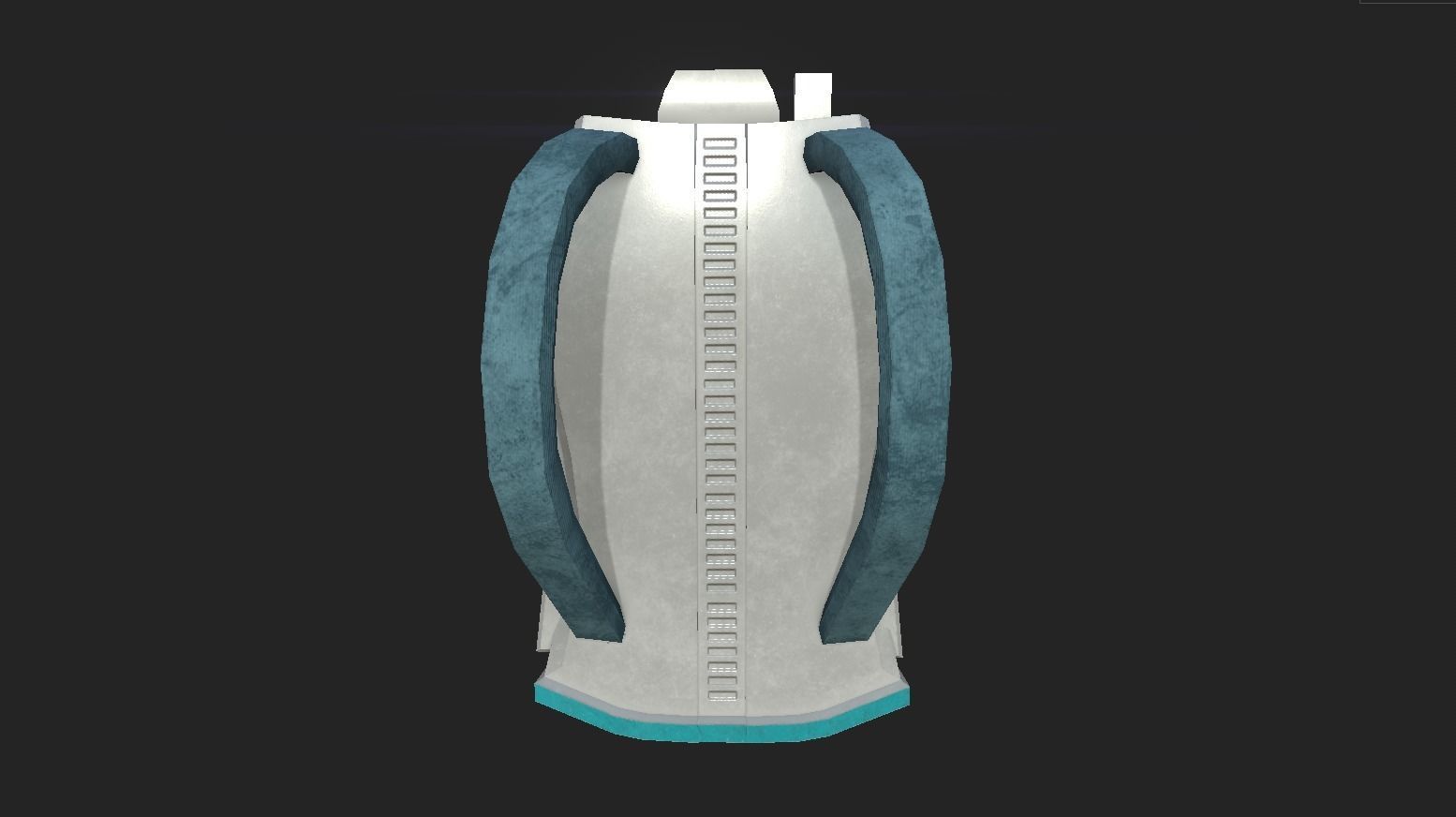 Sci-Fi Backpack 02 - Character Design Fiction Low-poly 3D model_8