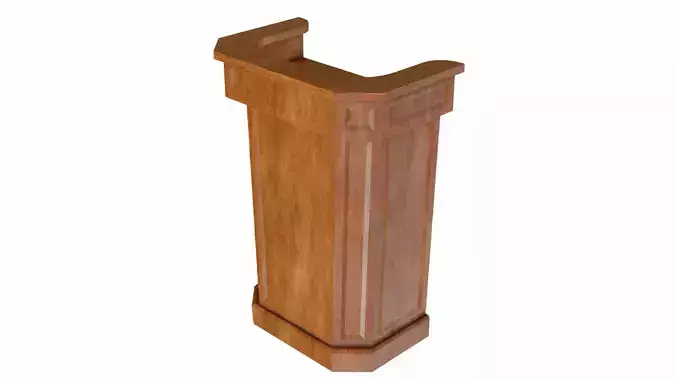 Tribune wooden podium with wooden base