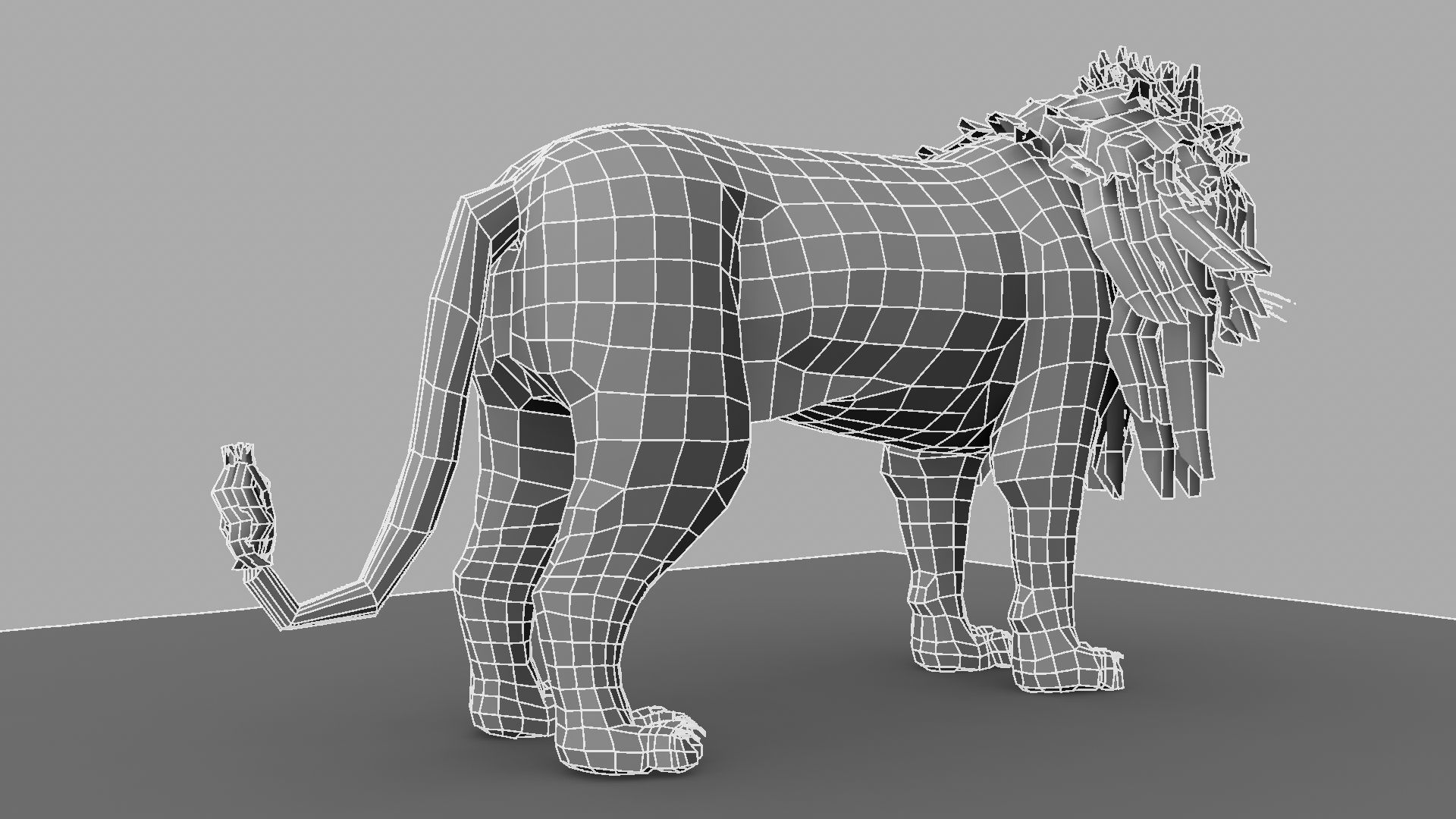 White Lion 3D model_27