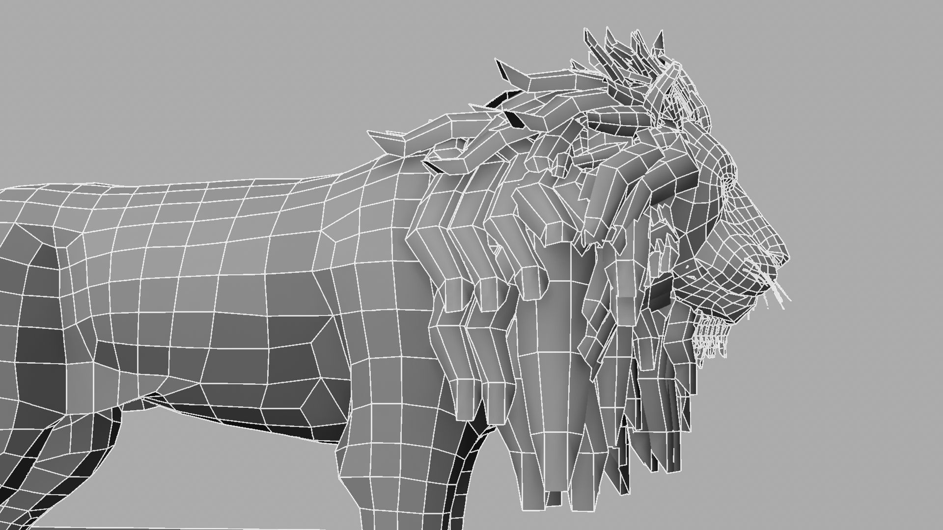 White Lion 3D model_17