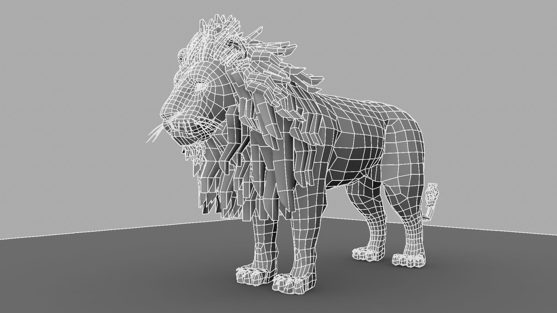 White Lion 3D model_22