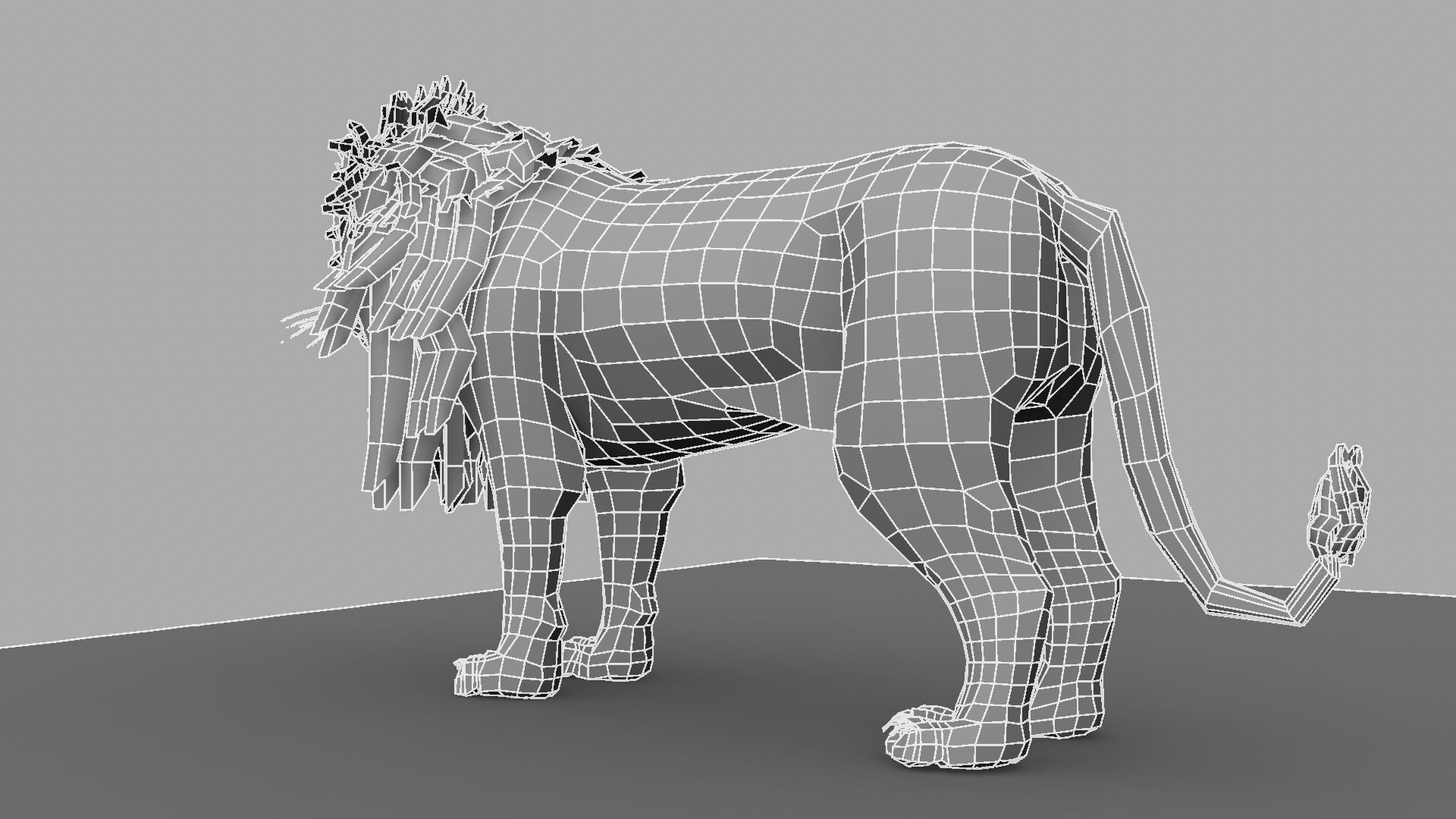 White Lion 3D model_23