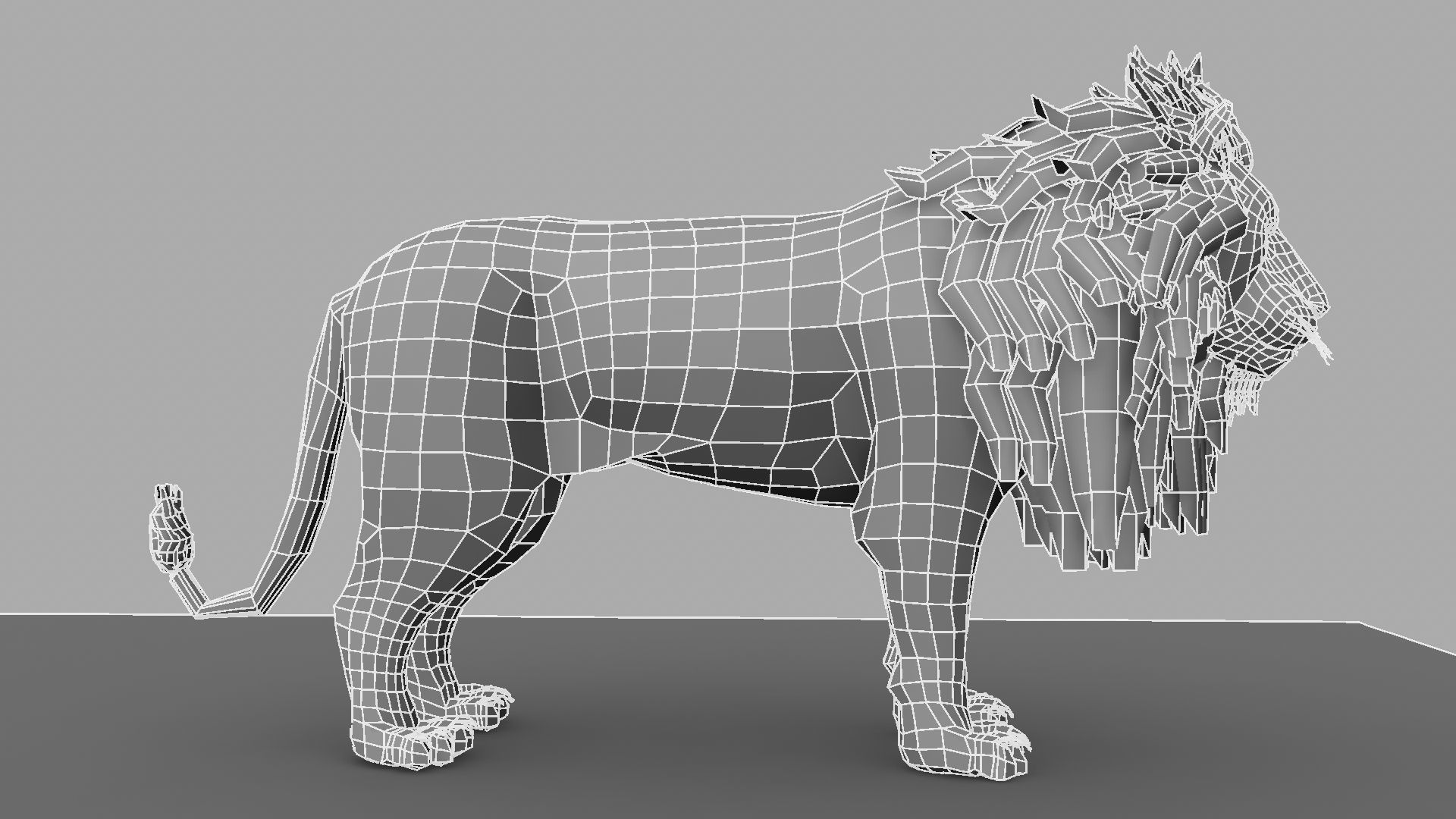 White Lion 3D model_15