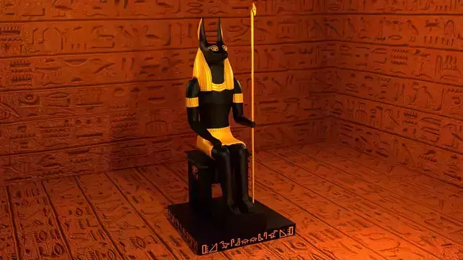 Egyptian god Anubis Sculpture Figure
