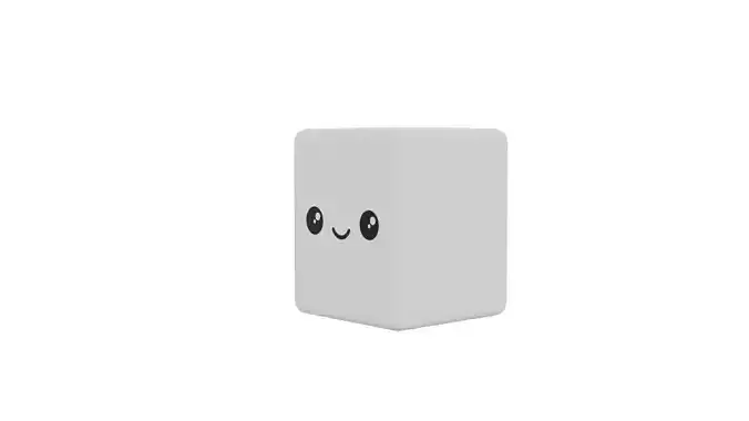 Tofu Character Cute Lowpoly