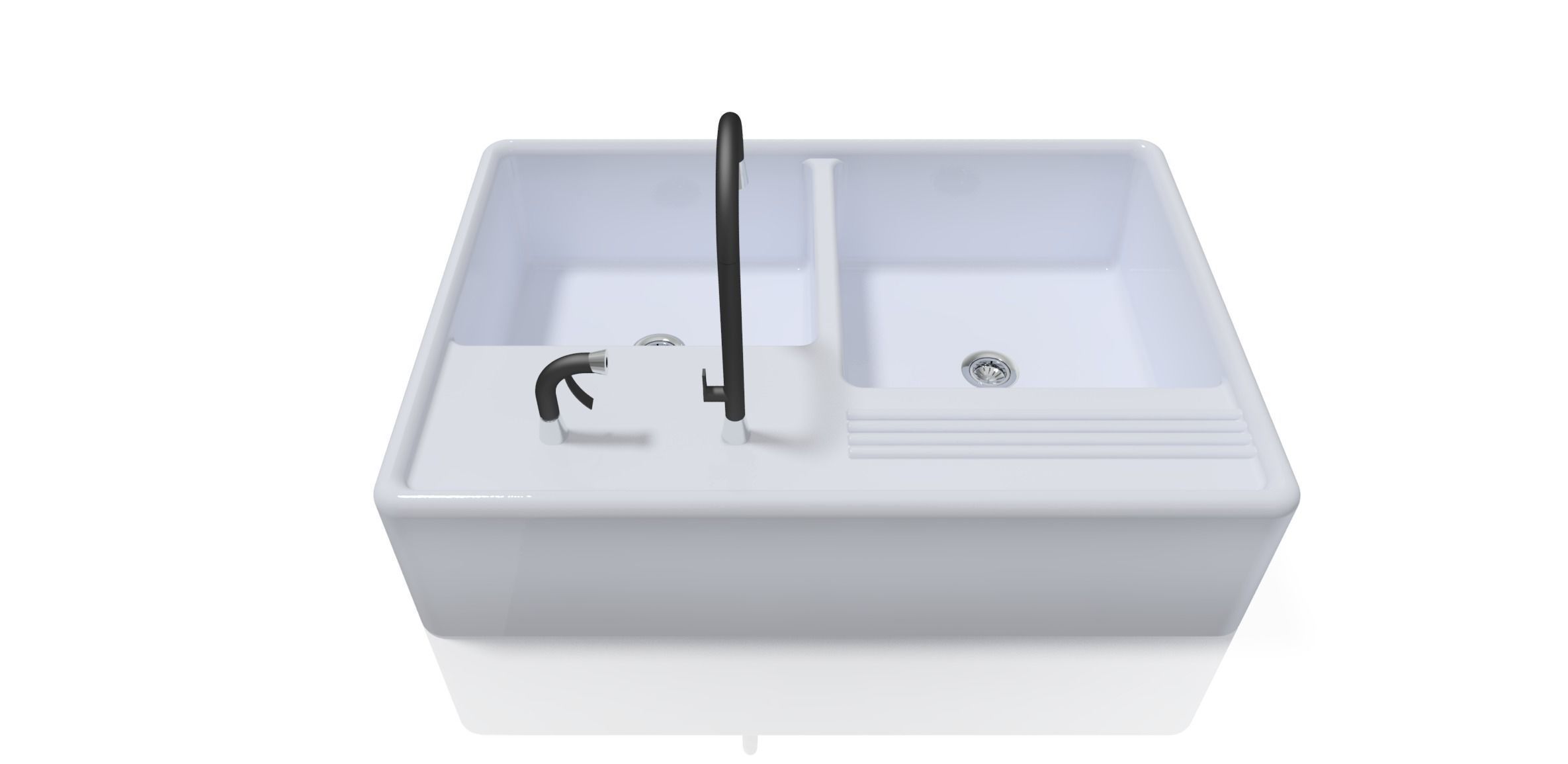 Modern Kitchen Sink 3D model_2