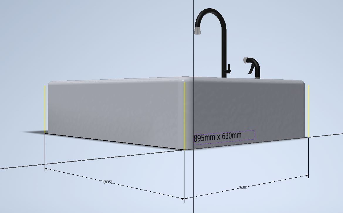 Modern Kitchen Sink 3D model_3