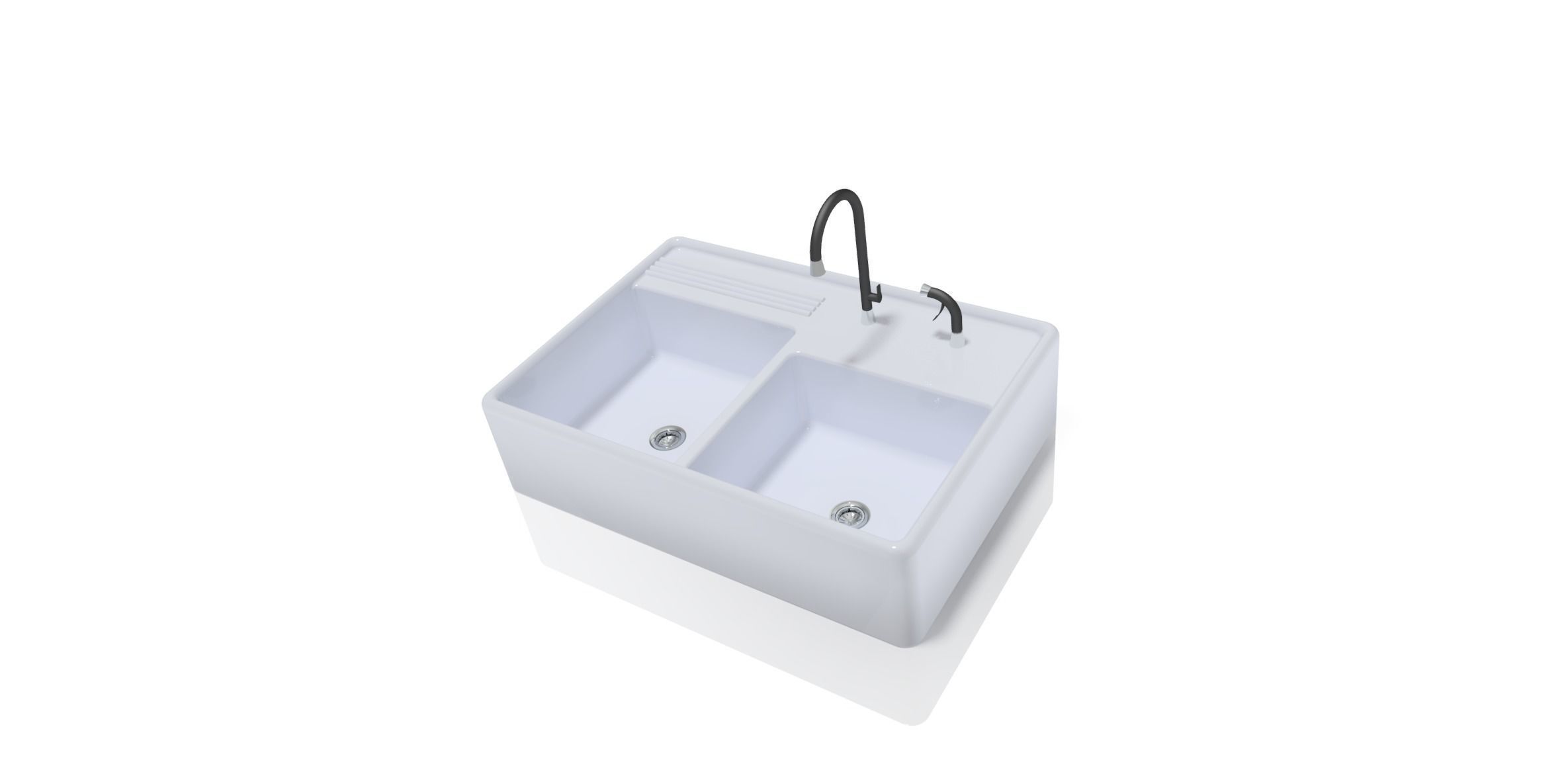 Modern Kitchen Sink 3D model_4