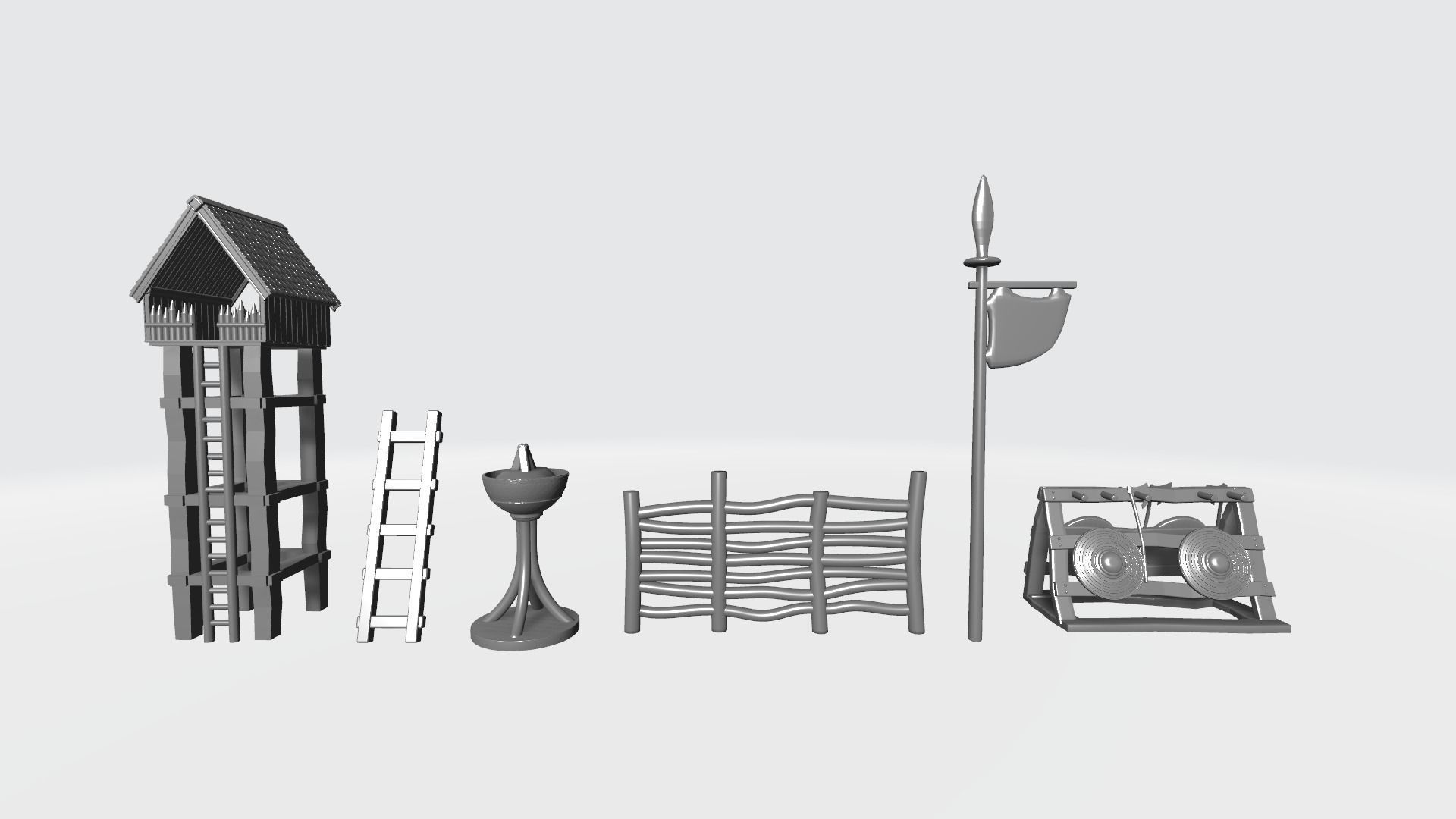 The decor of architecture of Vikings 3D print model_1