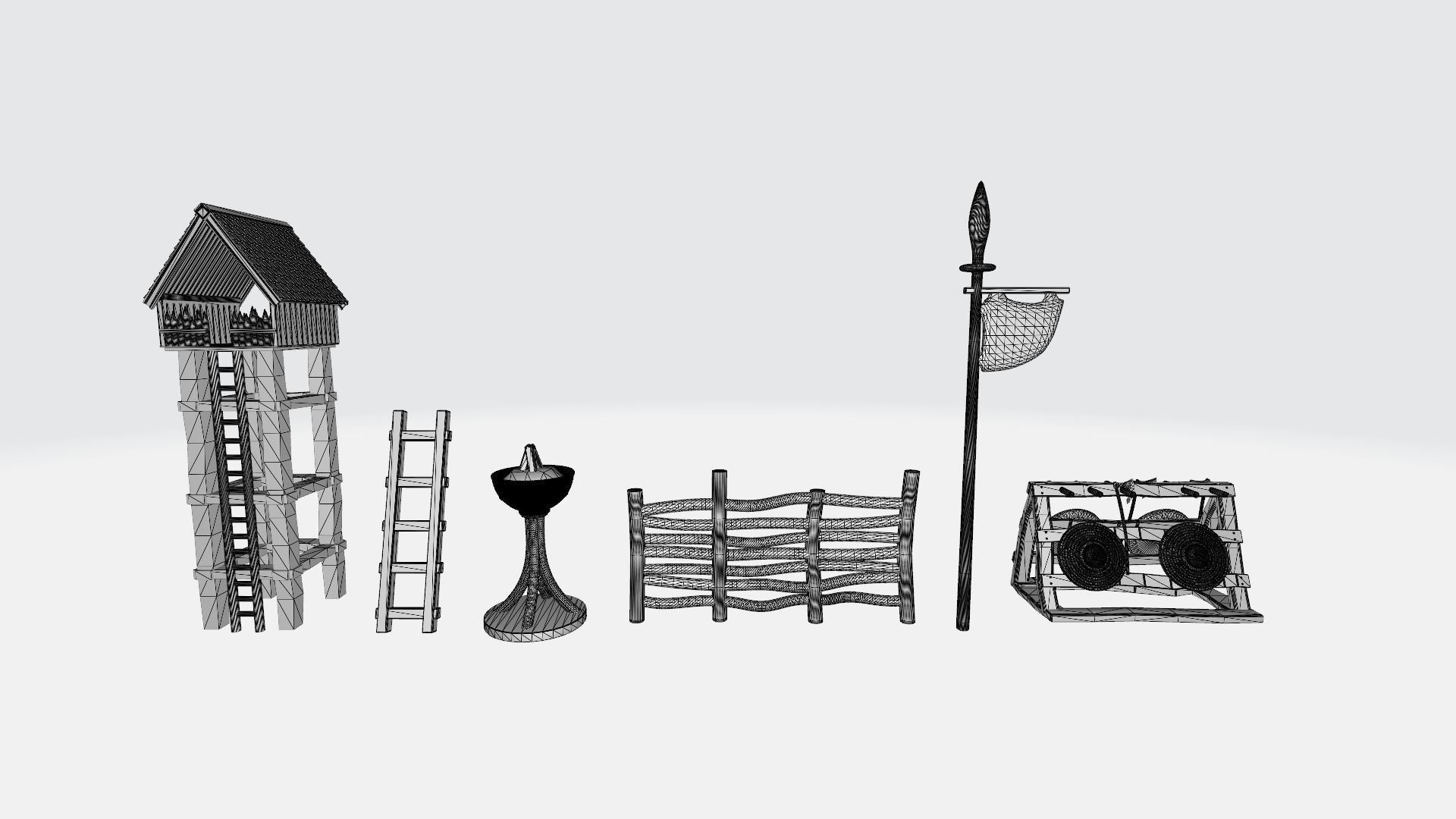 The decor of architecture of Vikings 3D print model_3