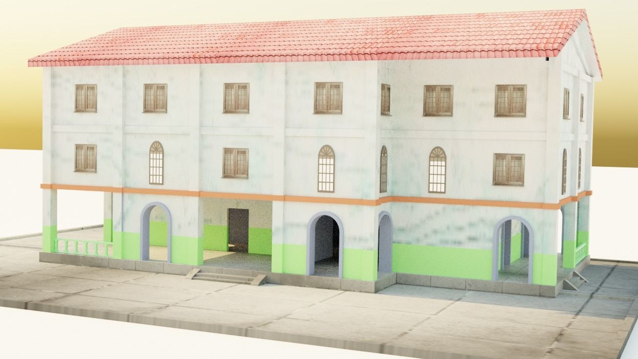 Realtime Garana Free Fire Berumuda House 3d Model Hd 1