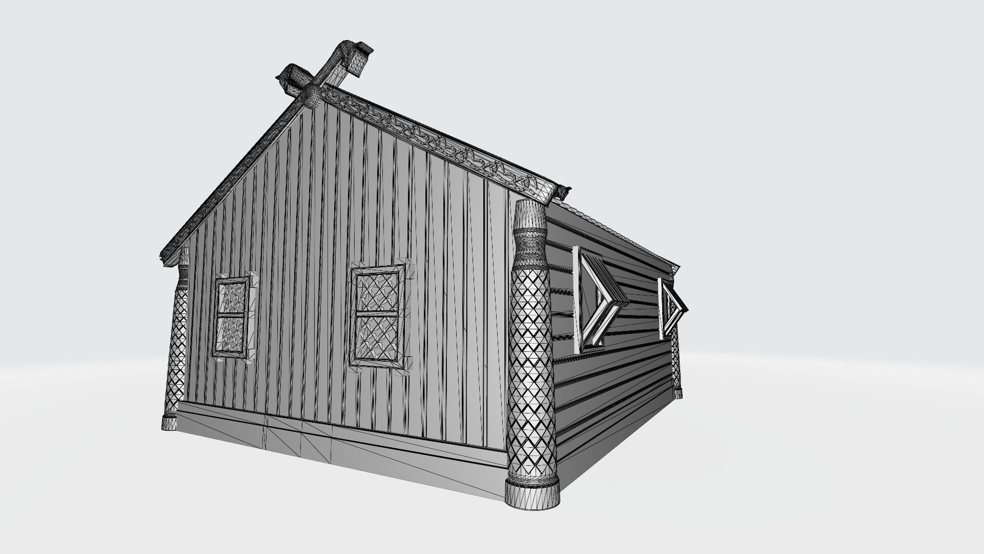 Vikings carved house 3D print model_5