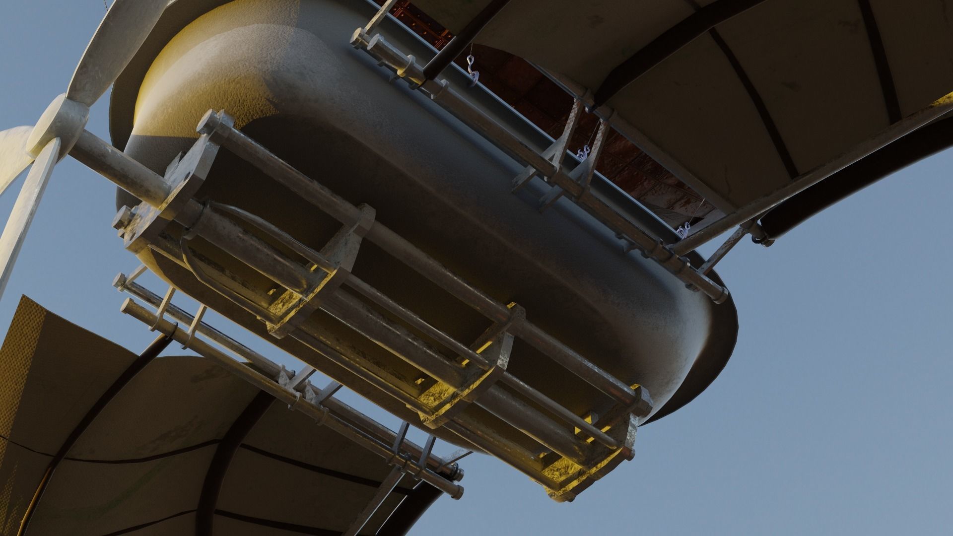 Steampunk airship 3D model_4