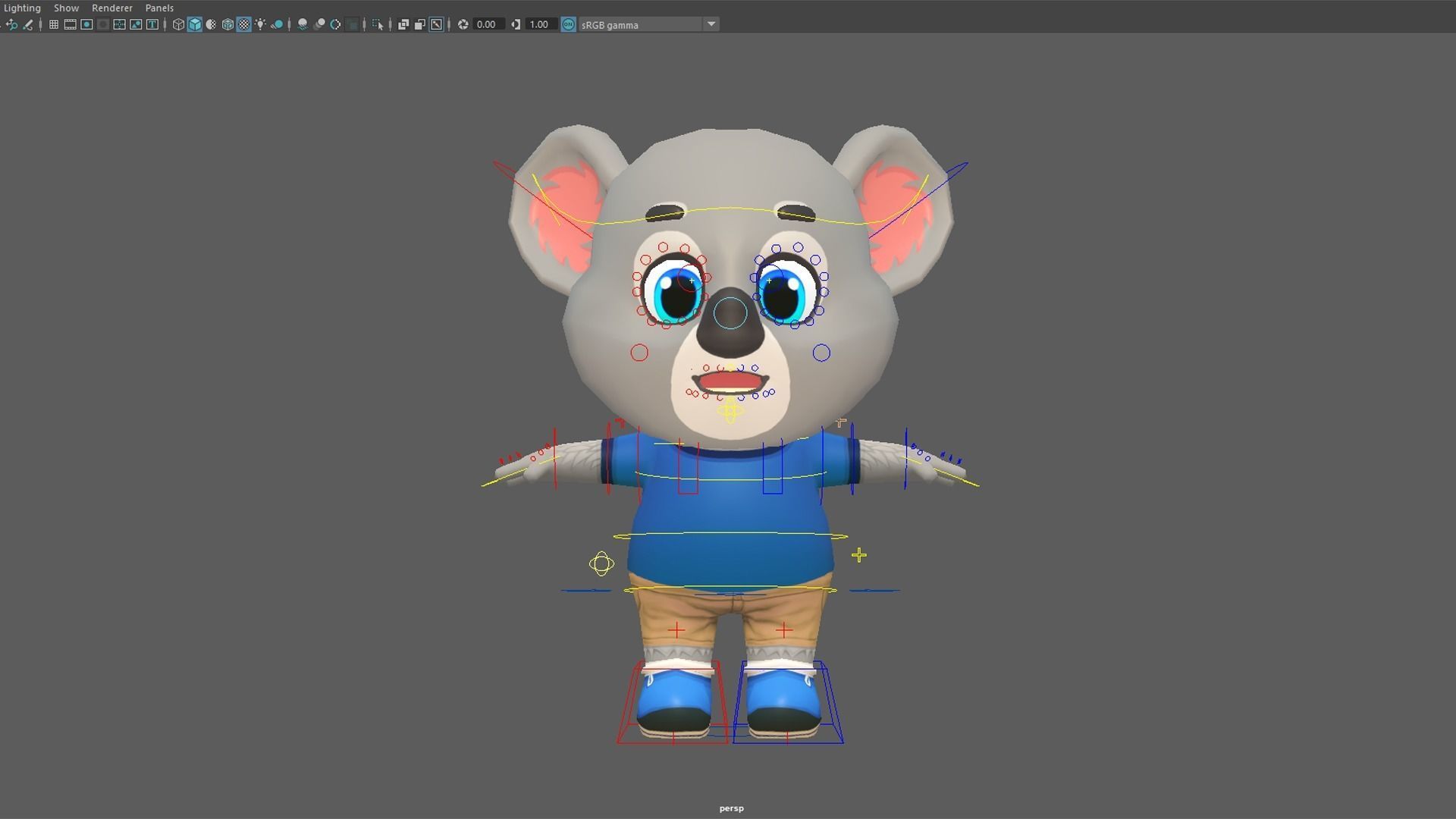 Koala Bear Animated Rigged Low-poly 3D model_9