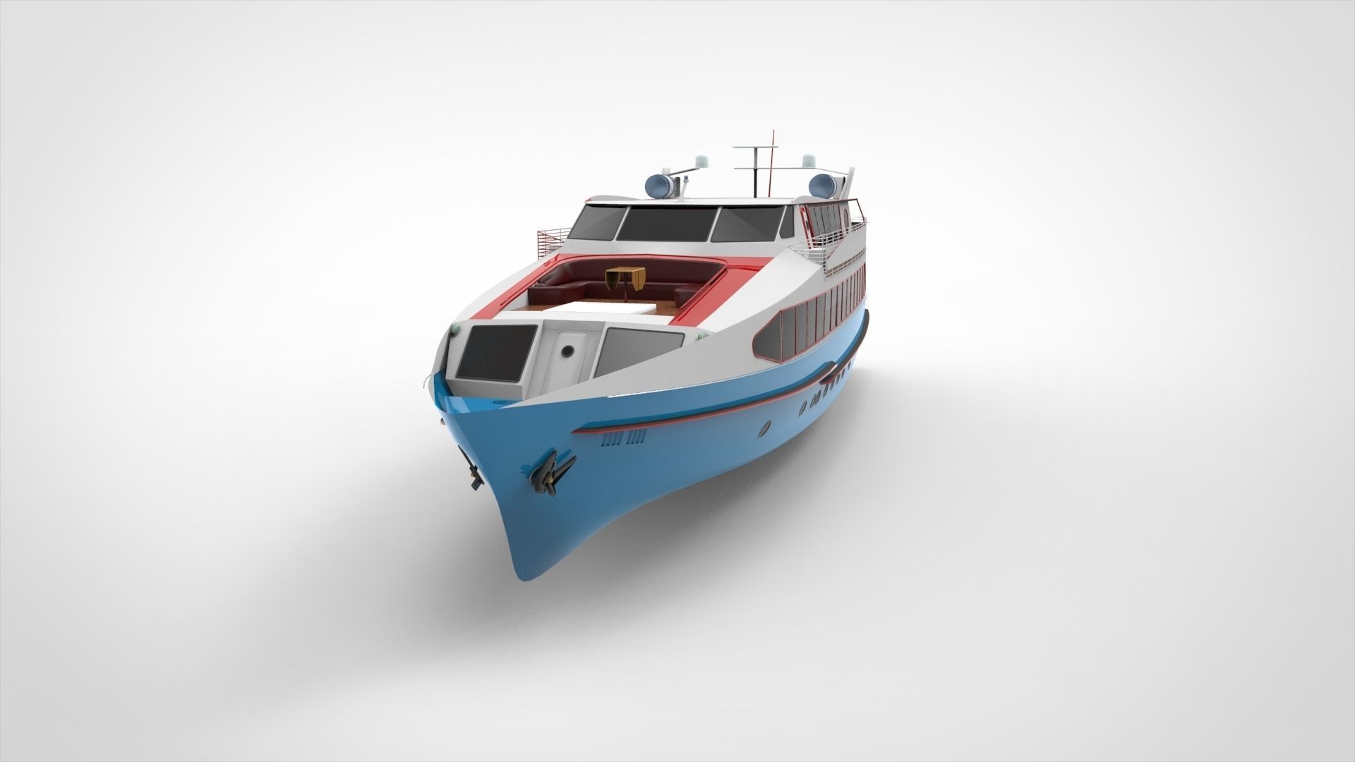 Yacht Boat 3D model_11