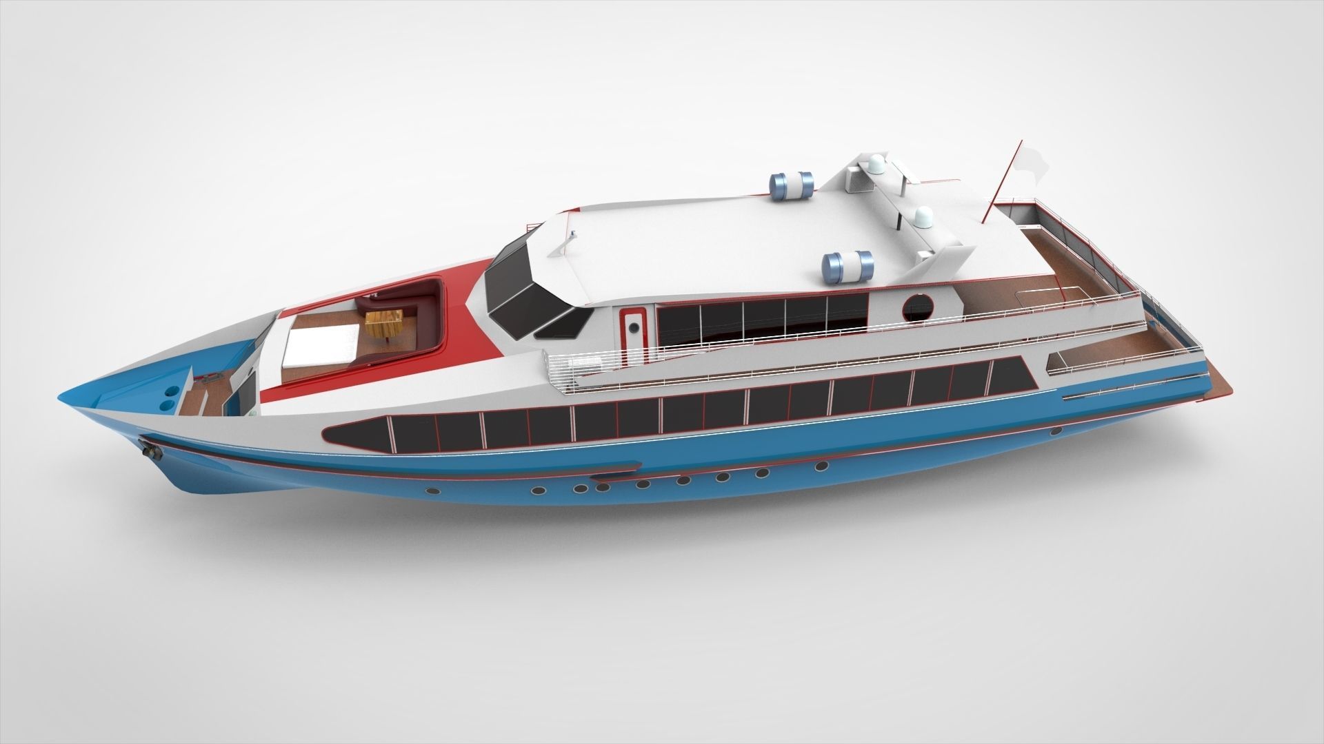 Yacht Boat 3D model_9