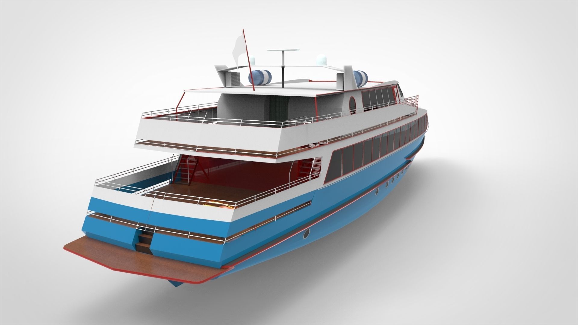 Yacht Boat 3D model_5