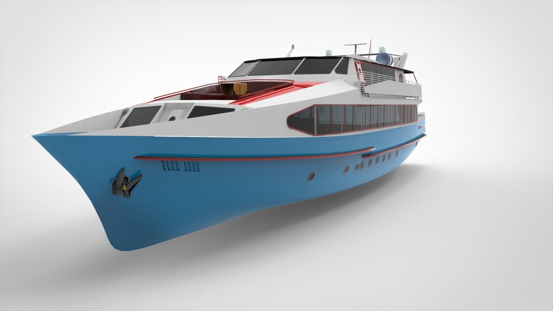 Yacht Boat 3D model_7