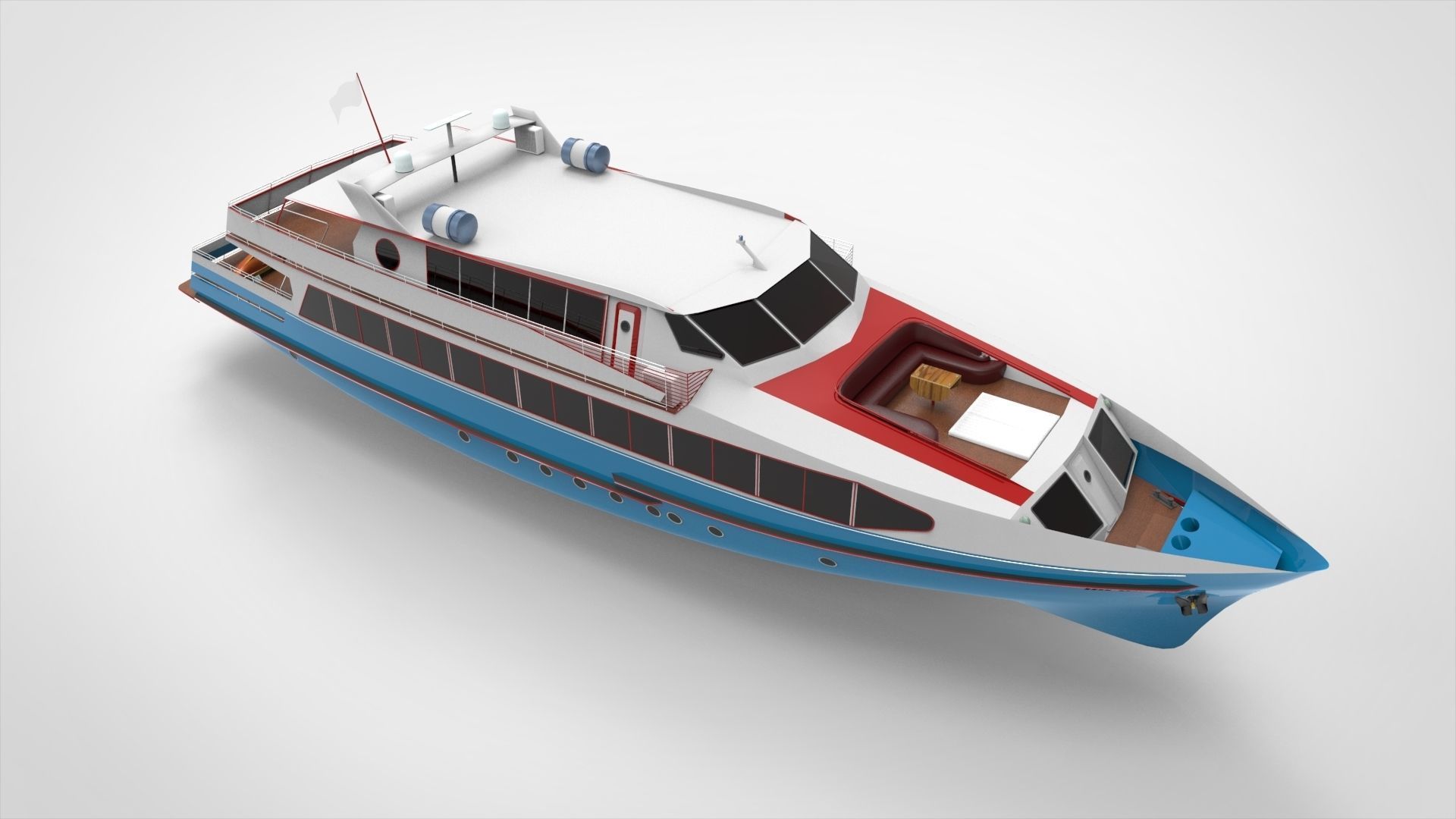 Yacht Boat 3D model_6