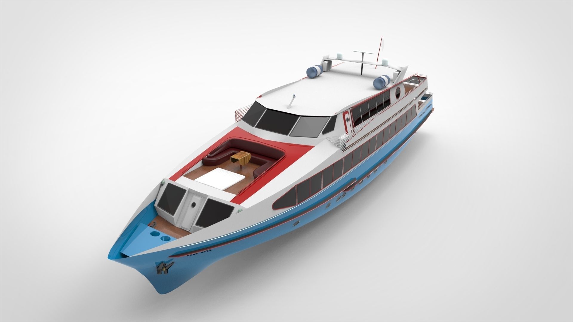 Yacht Boat 3D model_8