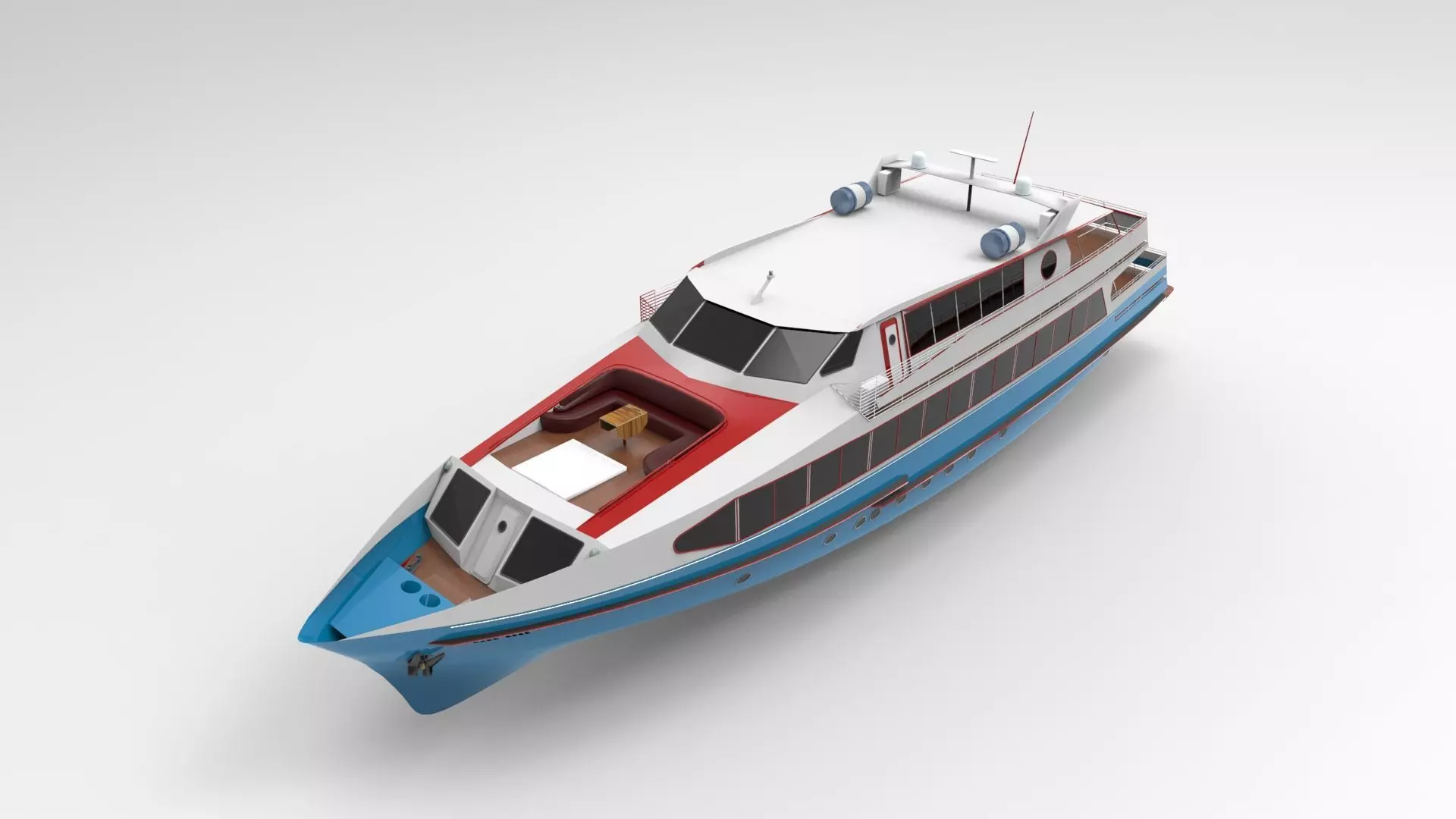Yacht Boat 3D model_0