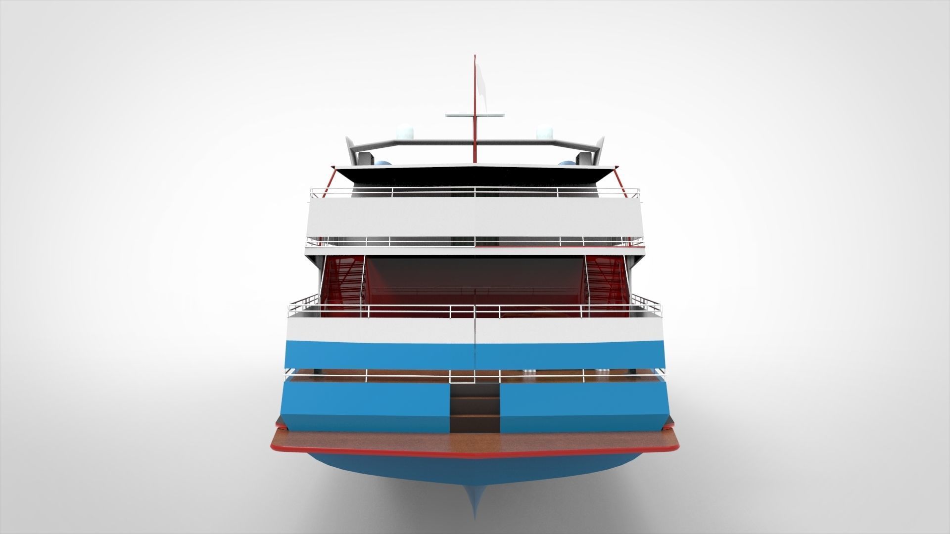 Yacht Boat 3D model_4