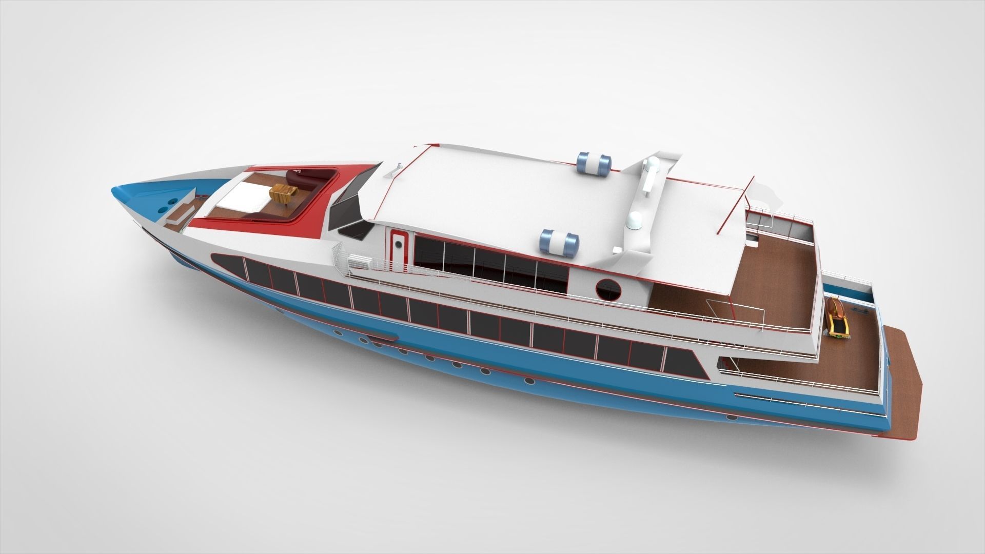 Yacht Boat 3D model_10