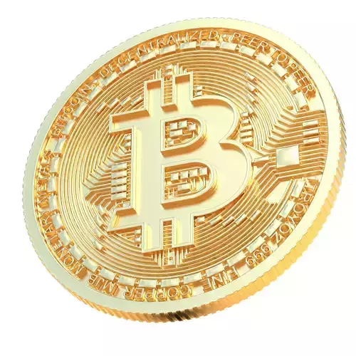 Bitcoin HighPoly gold coin