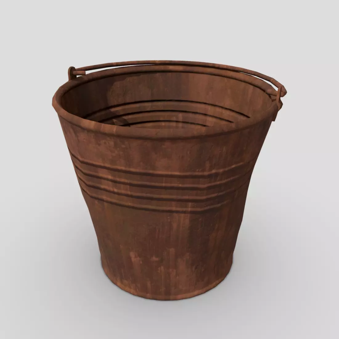 Bucket 2 Low-poly 3D model_0