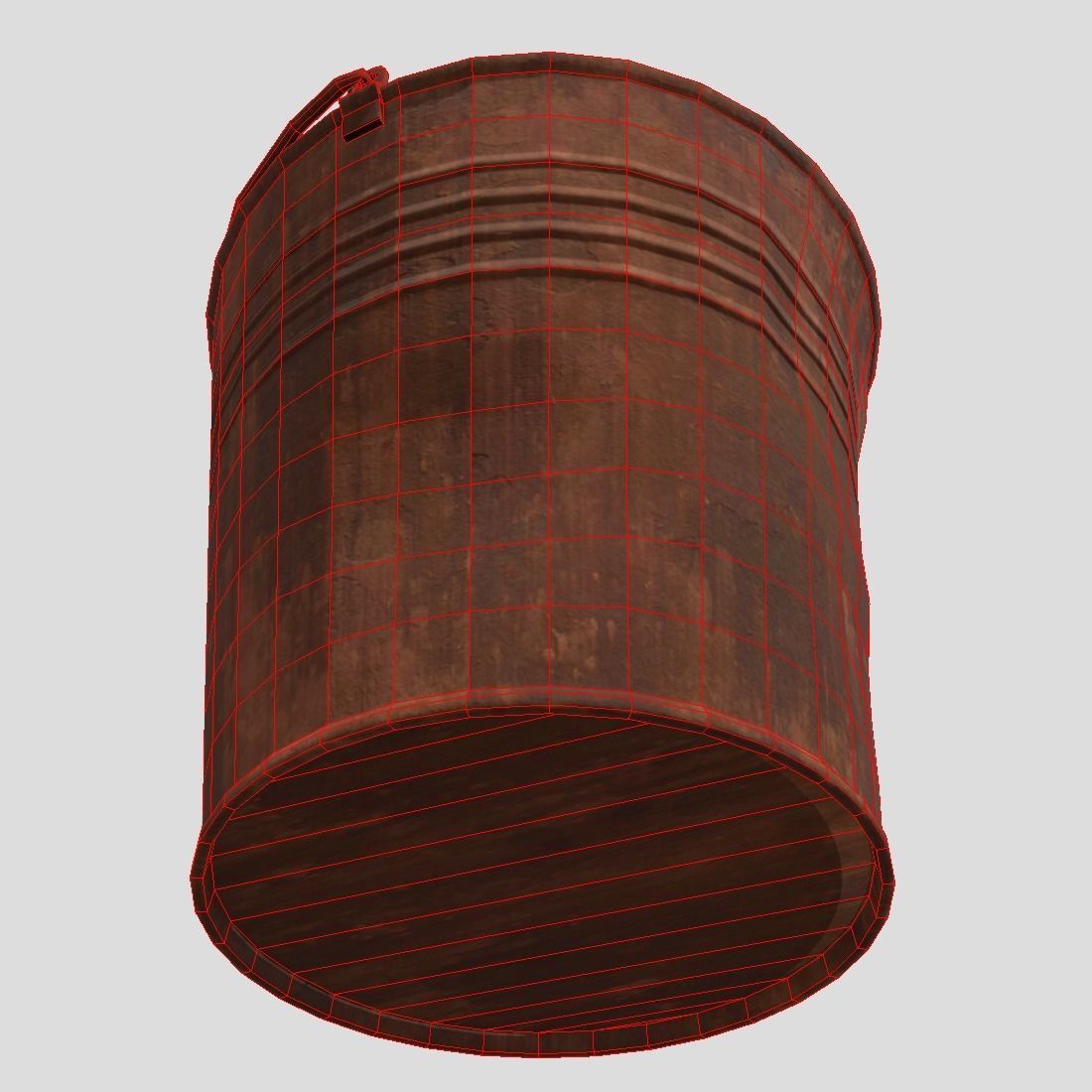 Bucket 2 Low-poly 3D model_10