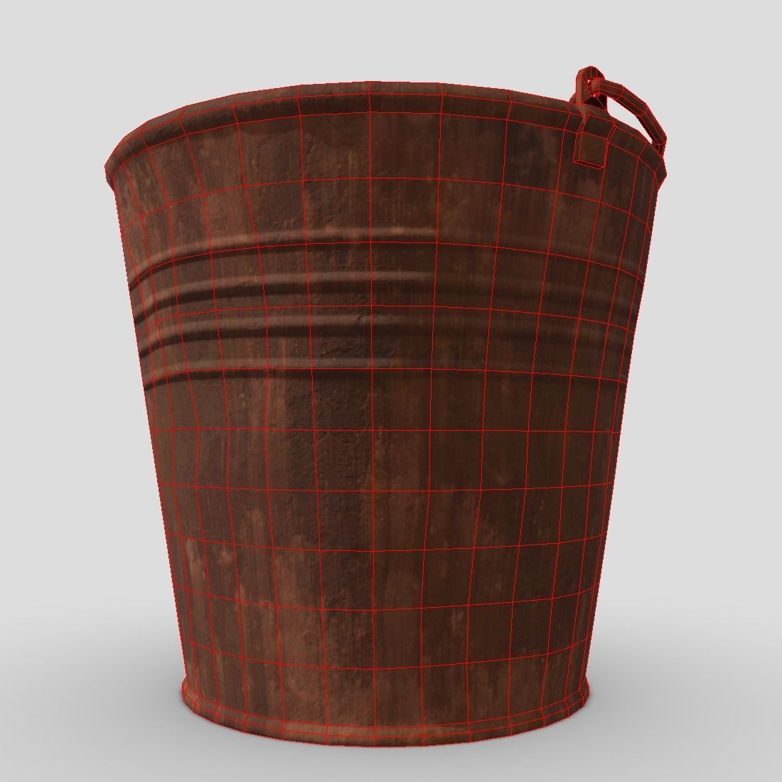 Bucket 2 Low-poly 3D model_12