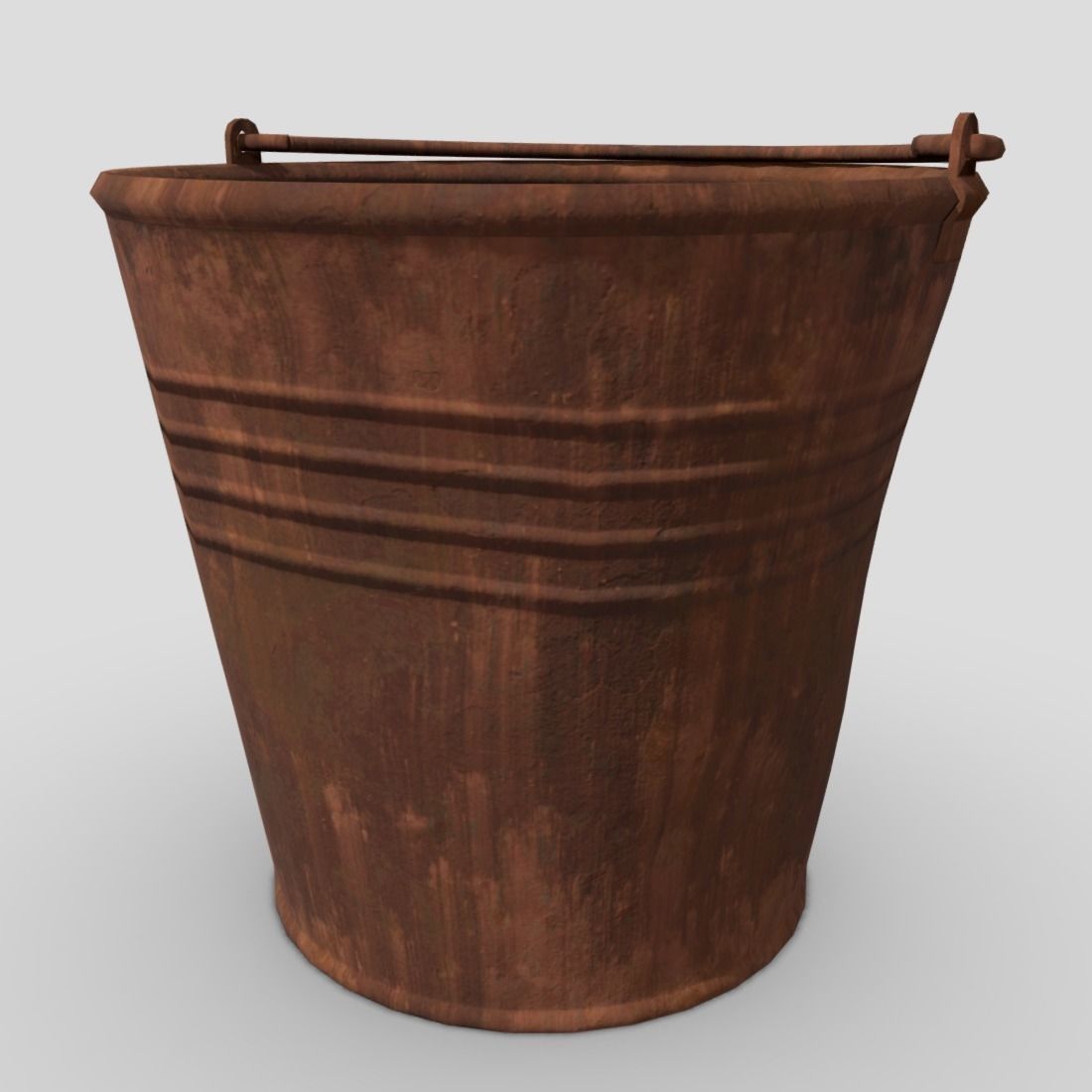 Bucket 2 Low-poly 3D model_3
