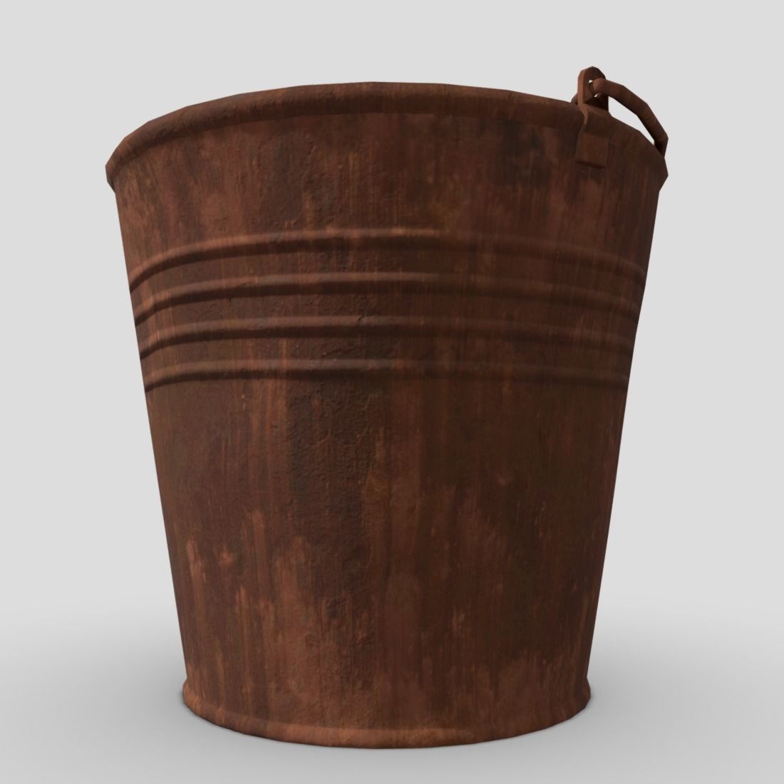 Bucket 2 Low-poly 3D model_11