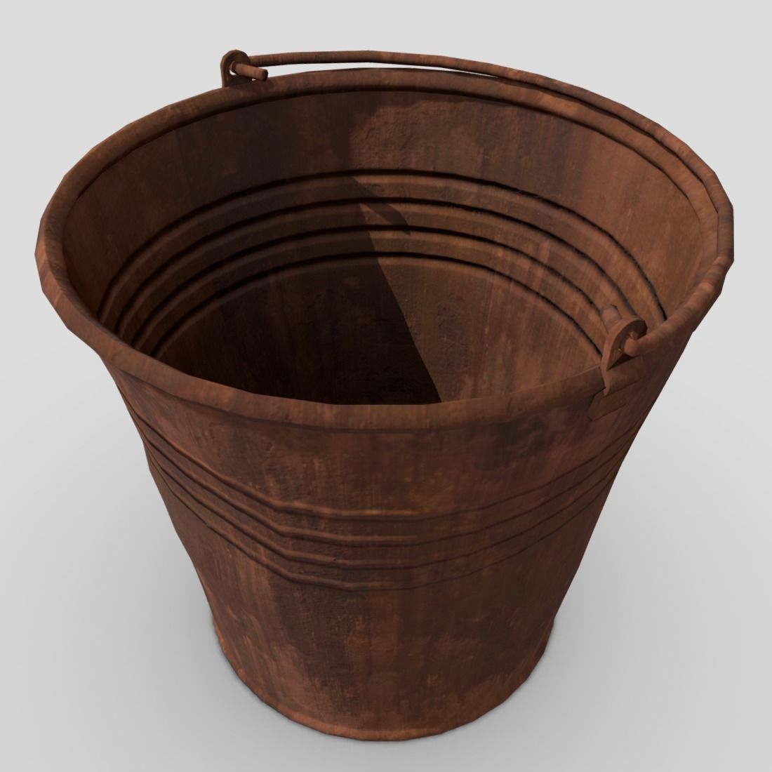 Bucket 2 Low-poly 3D model_5
