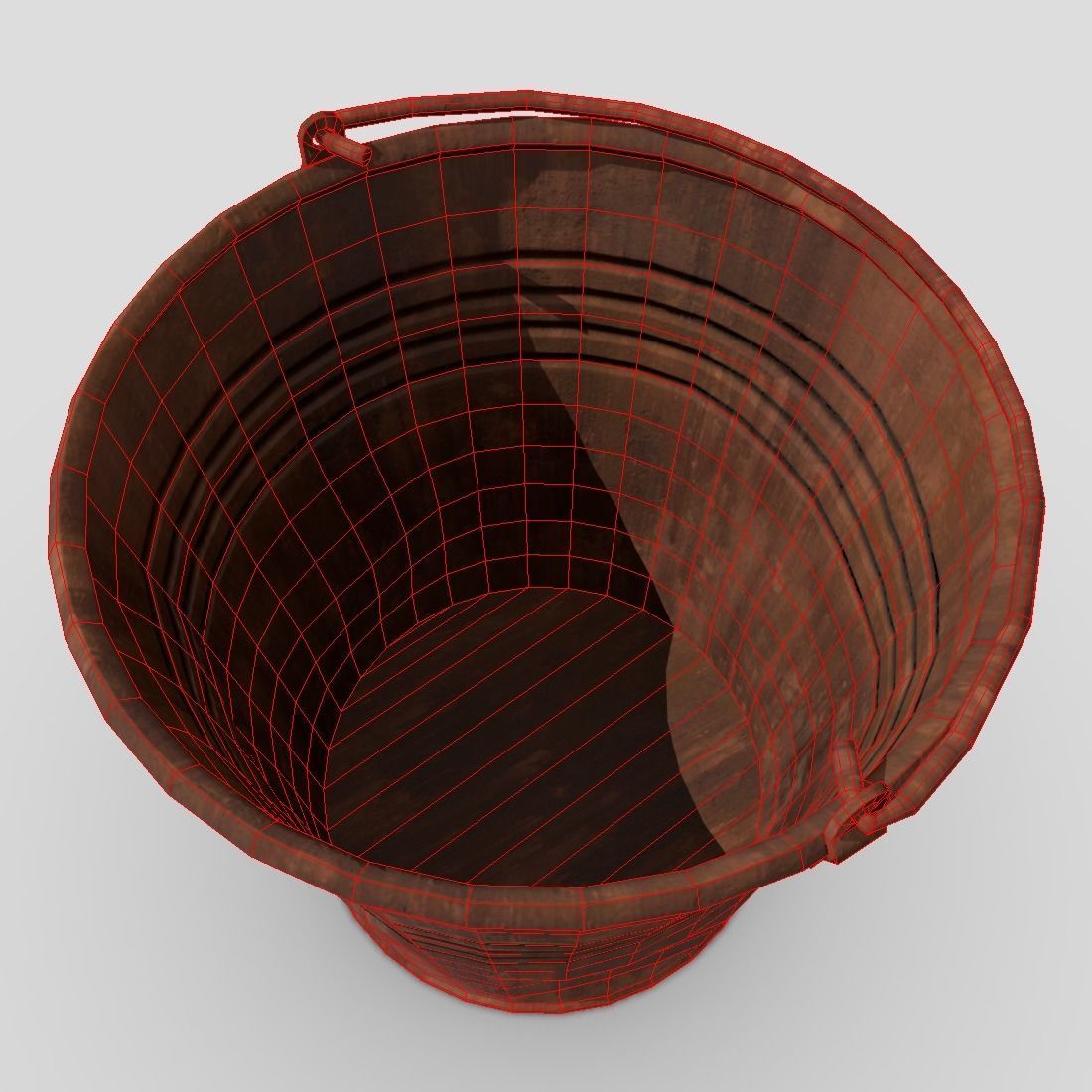 Bucket 2 Low-poly 3D model_8