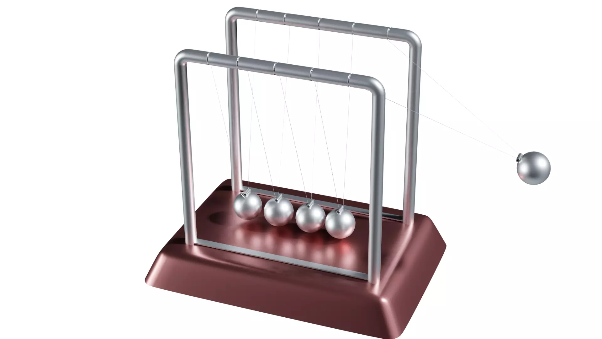 Newtons Cradle 3D model Free 3D model