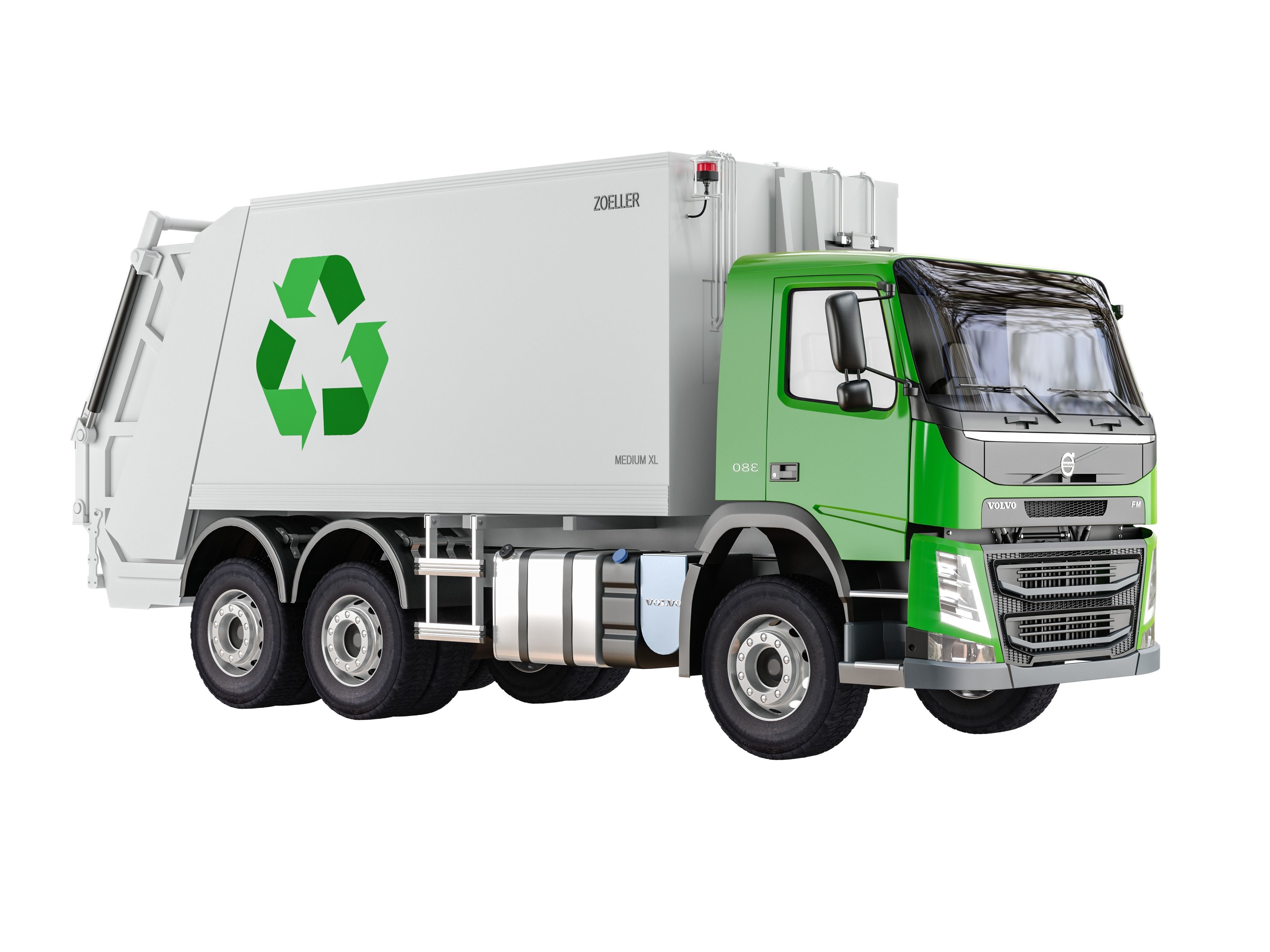 Garbage Truck Volvo FM 380  3D model_2
