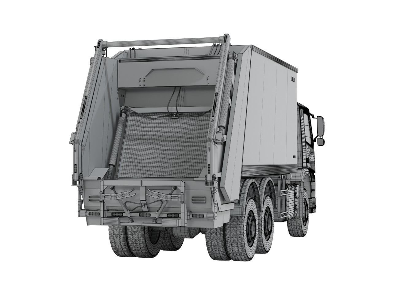 Garbage Truck Volvo FM 380  3D model_8