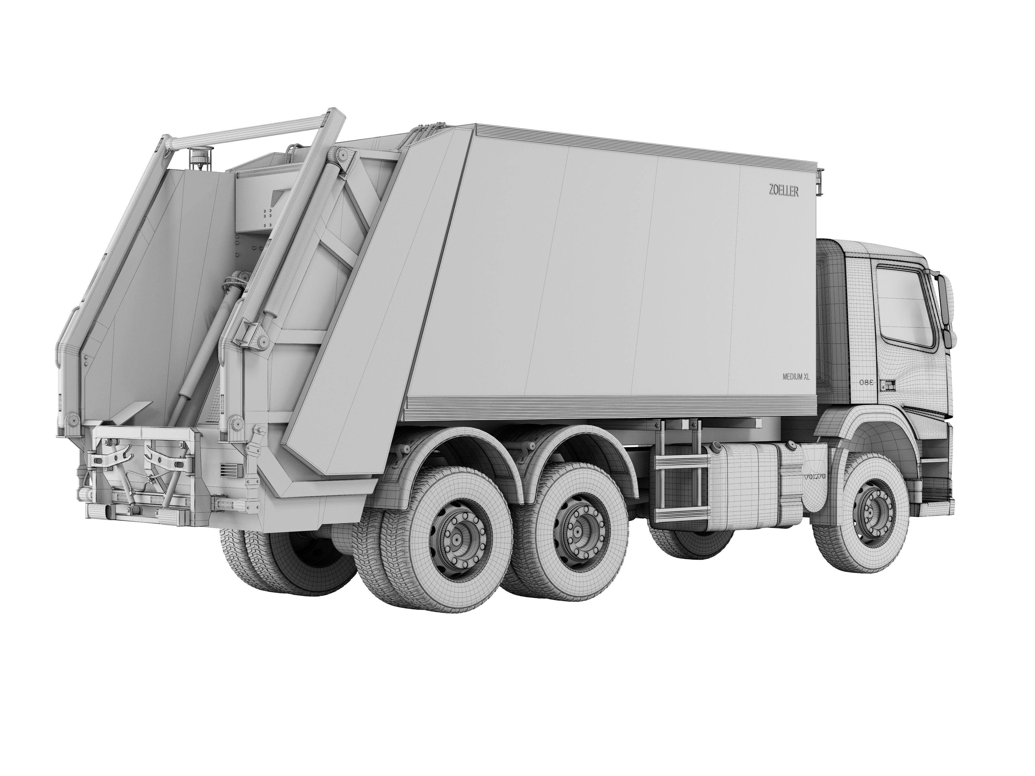 Garbage Truck Volvo FM 380  3D model_6