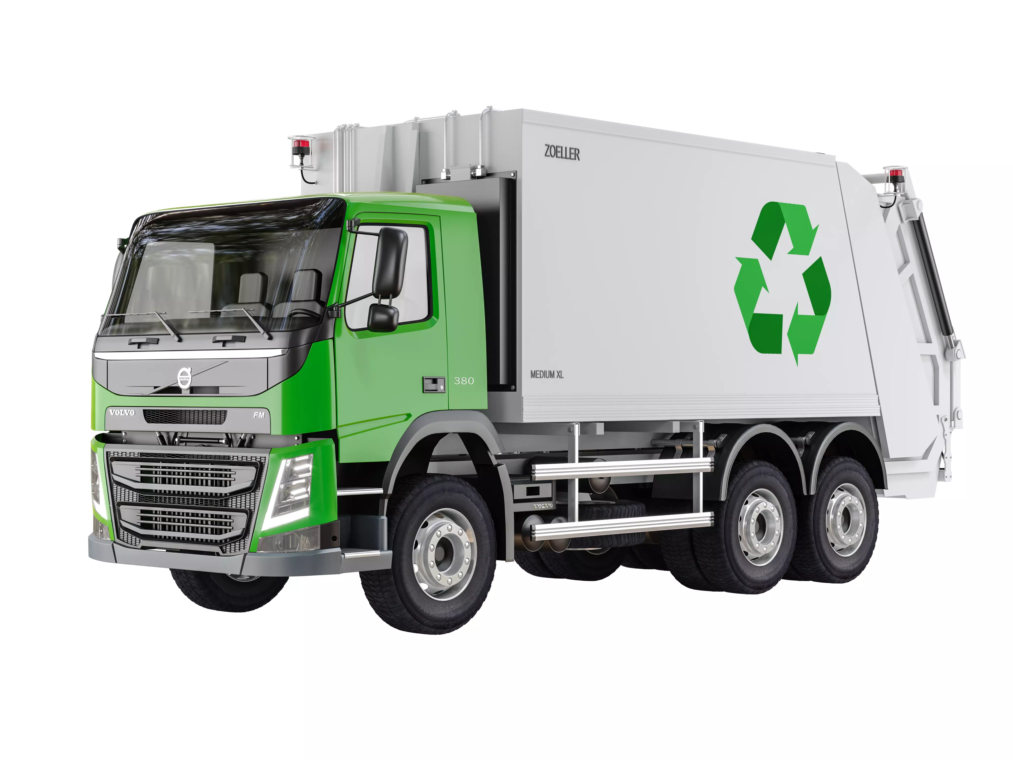 Garbage Truck Volvo FM 380  3D model_0