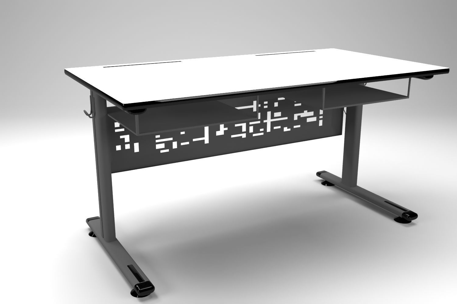 High tech table 3D model_3