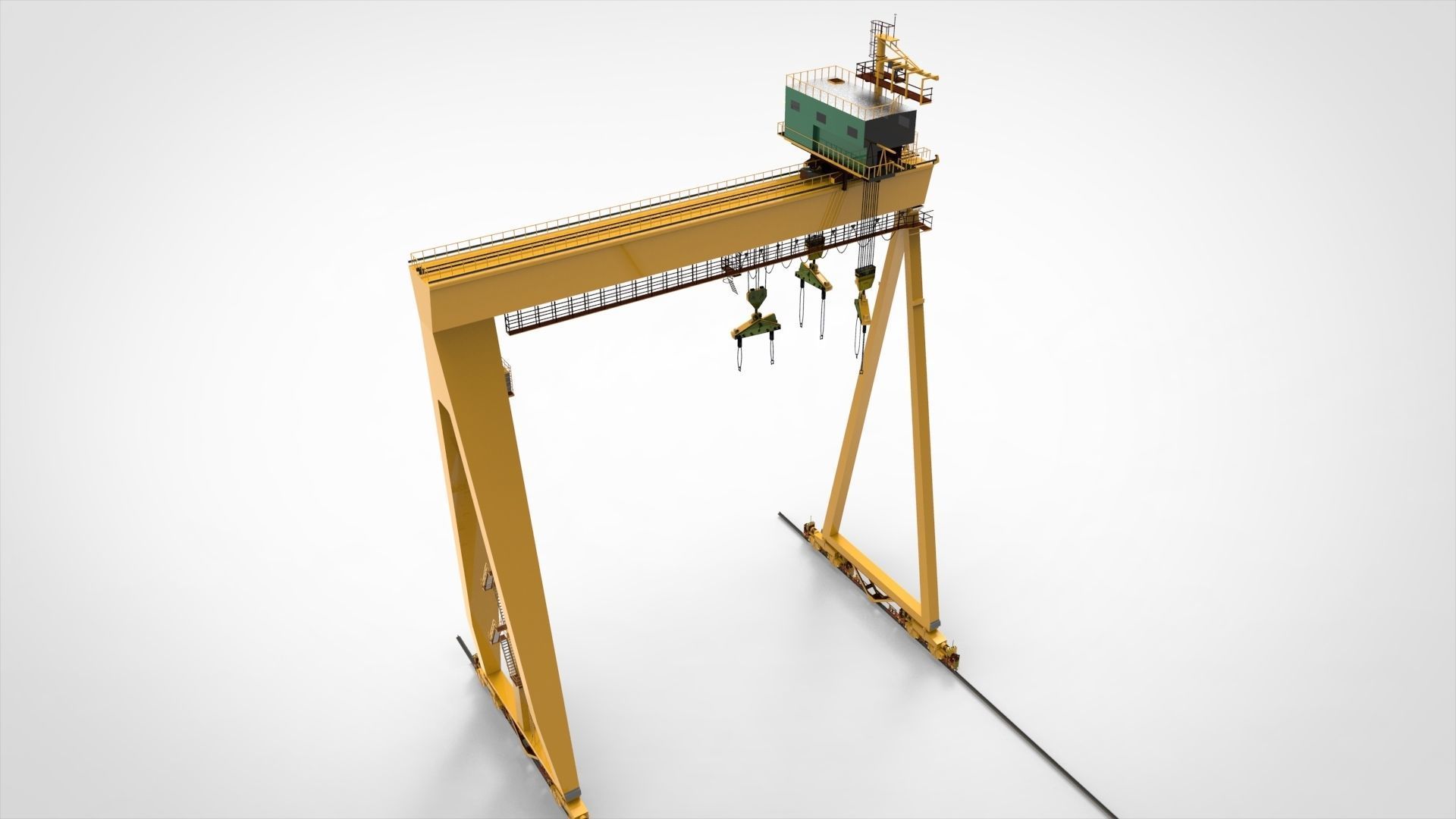 Gantry Crane 3D model_7