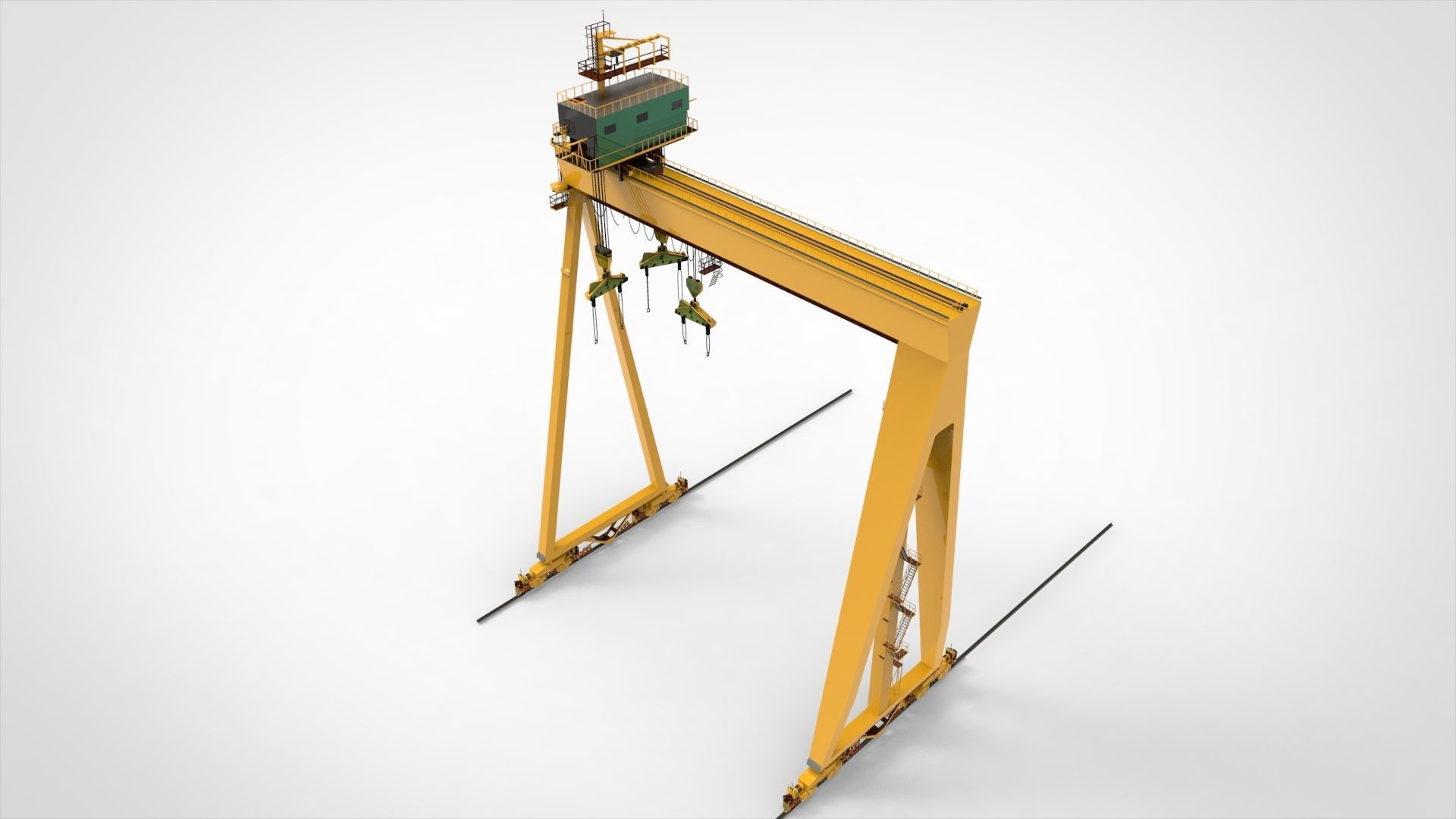 Gantry Crane 3D model_6